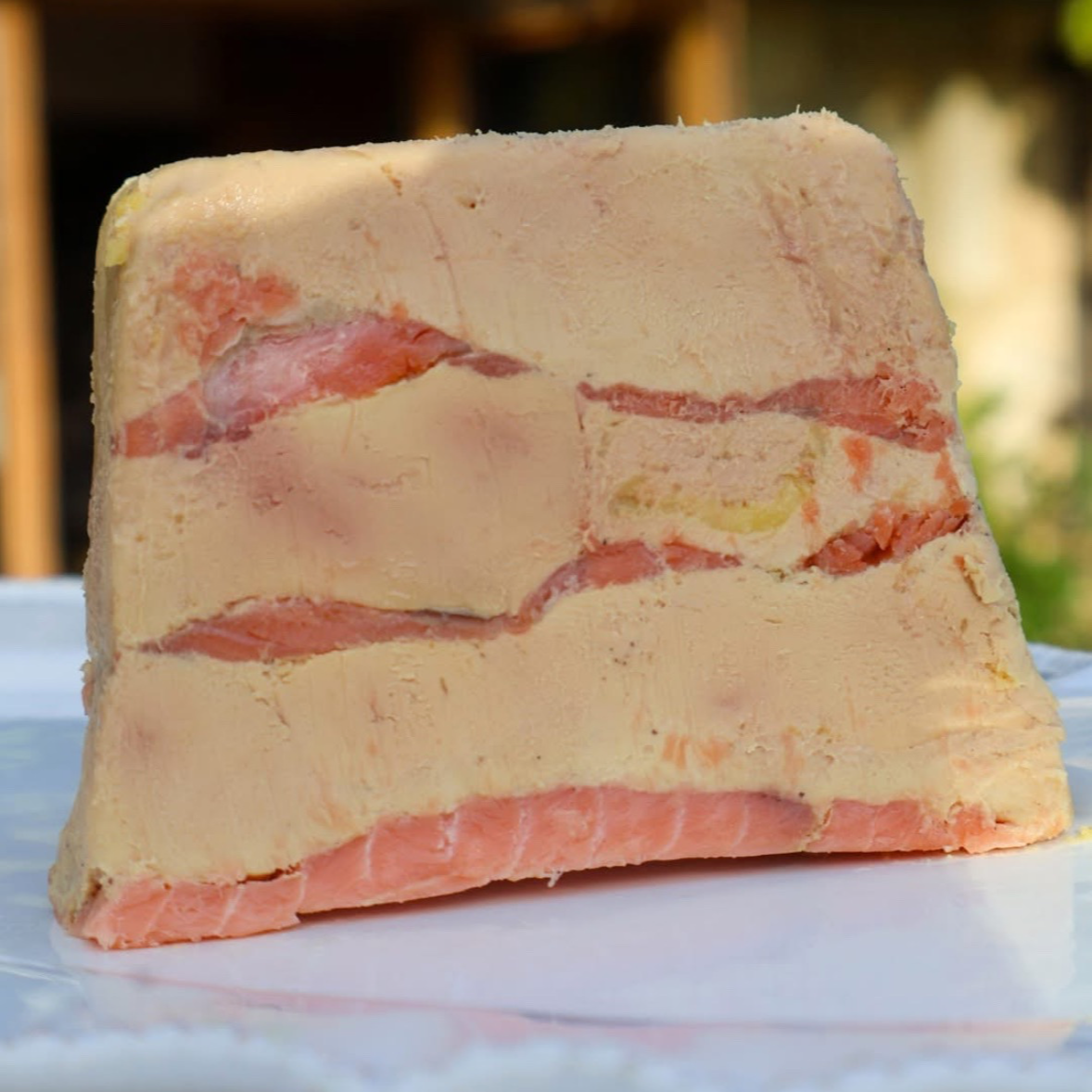 Millefeuille de foie gras ferme Jacquin et truite fumée (500gr)
