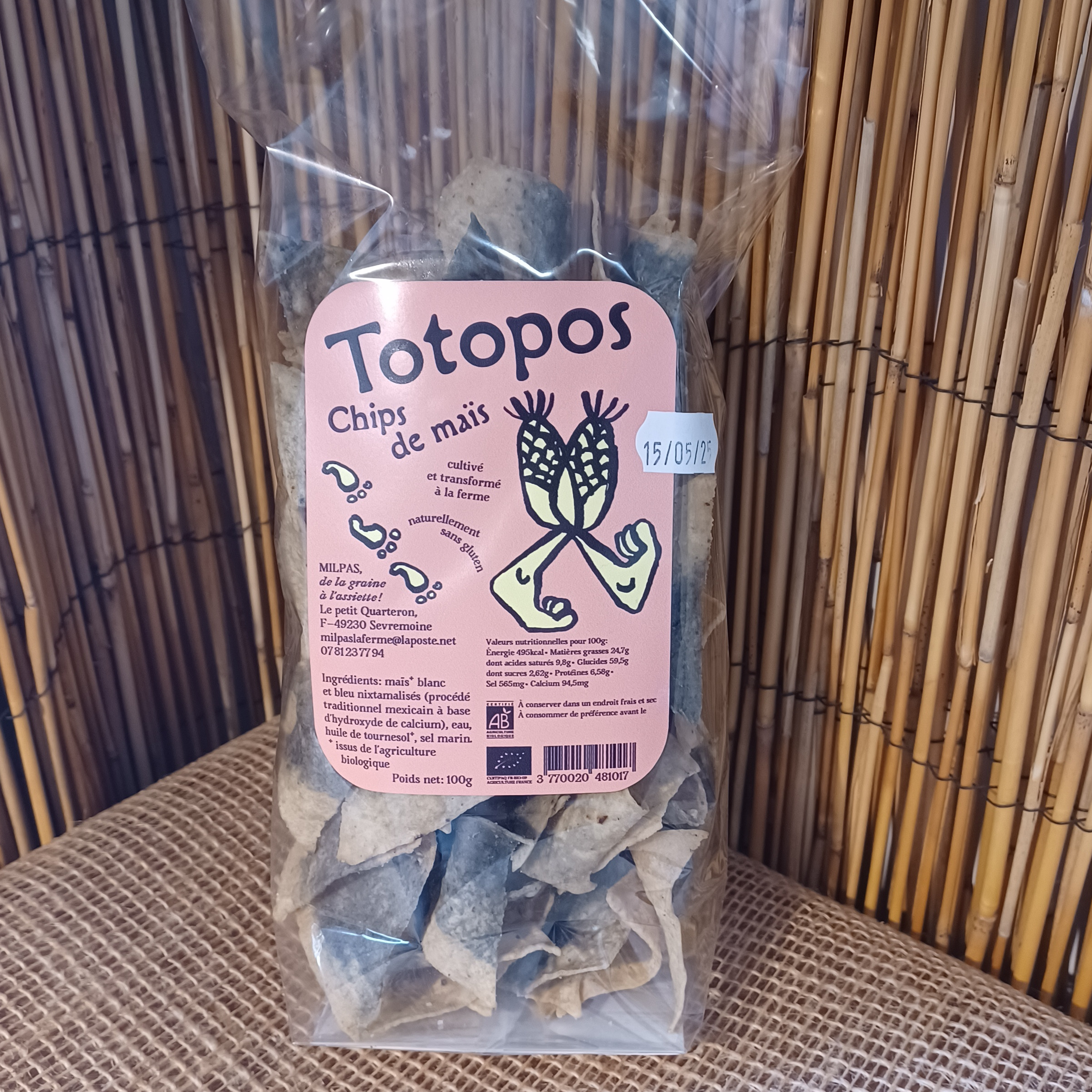 Totopos - Chips de maïs - 100g