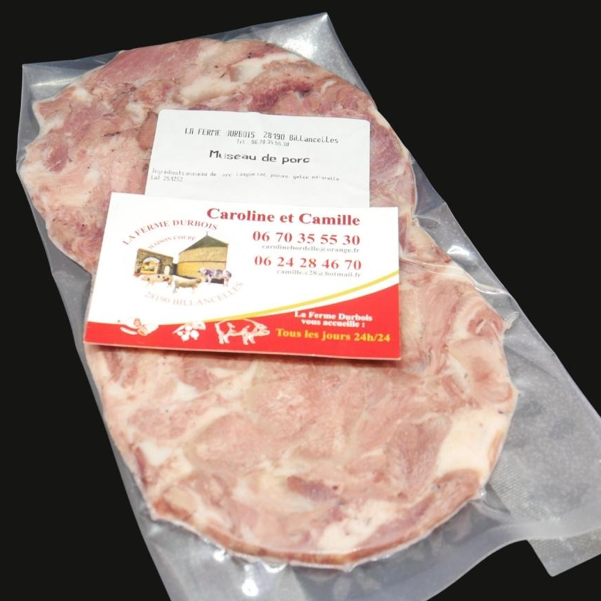 Museau de porc fermier  2 tranches - 0,2kg