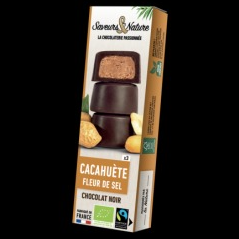 Bouchées choco noir fleur de sel cacahuètes