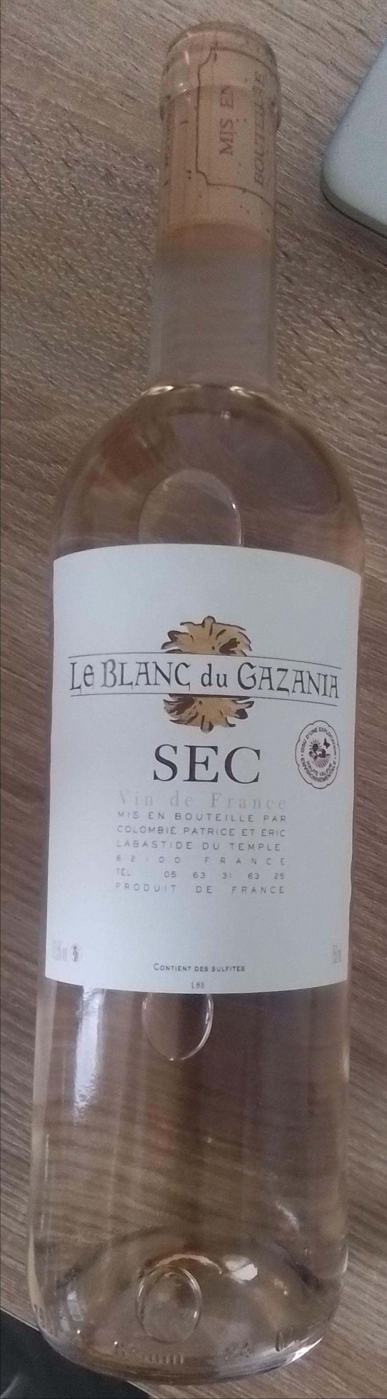 Vin blanc sec - 800g