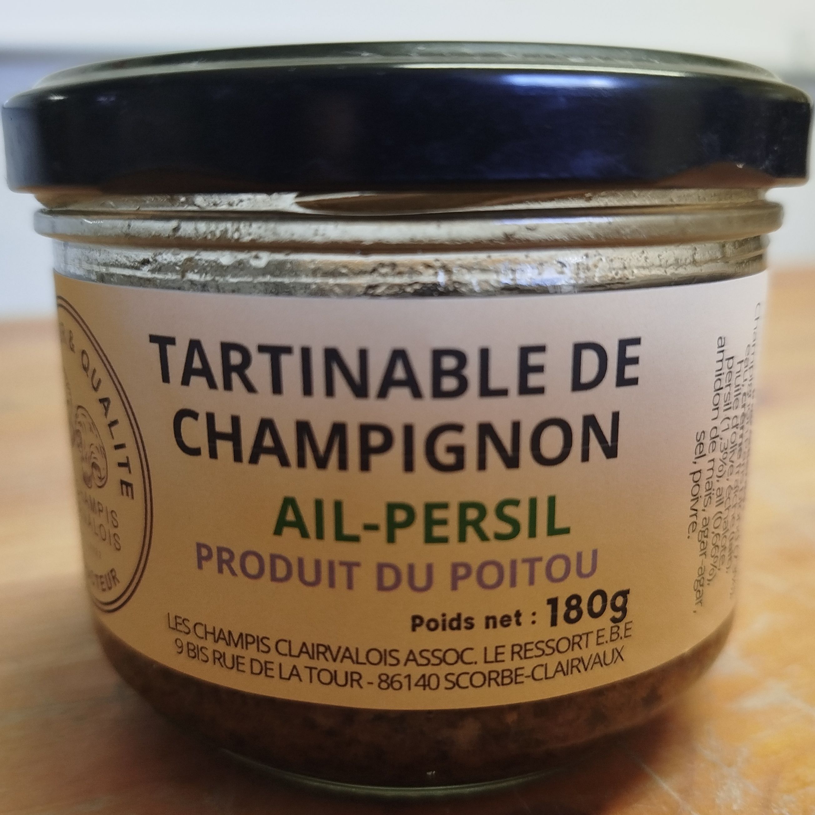 Tartinable de champignons Ail-Persil - 180g