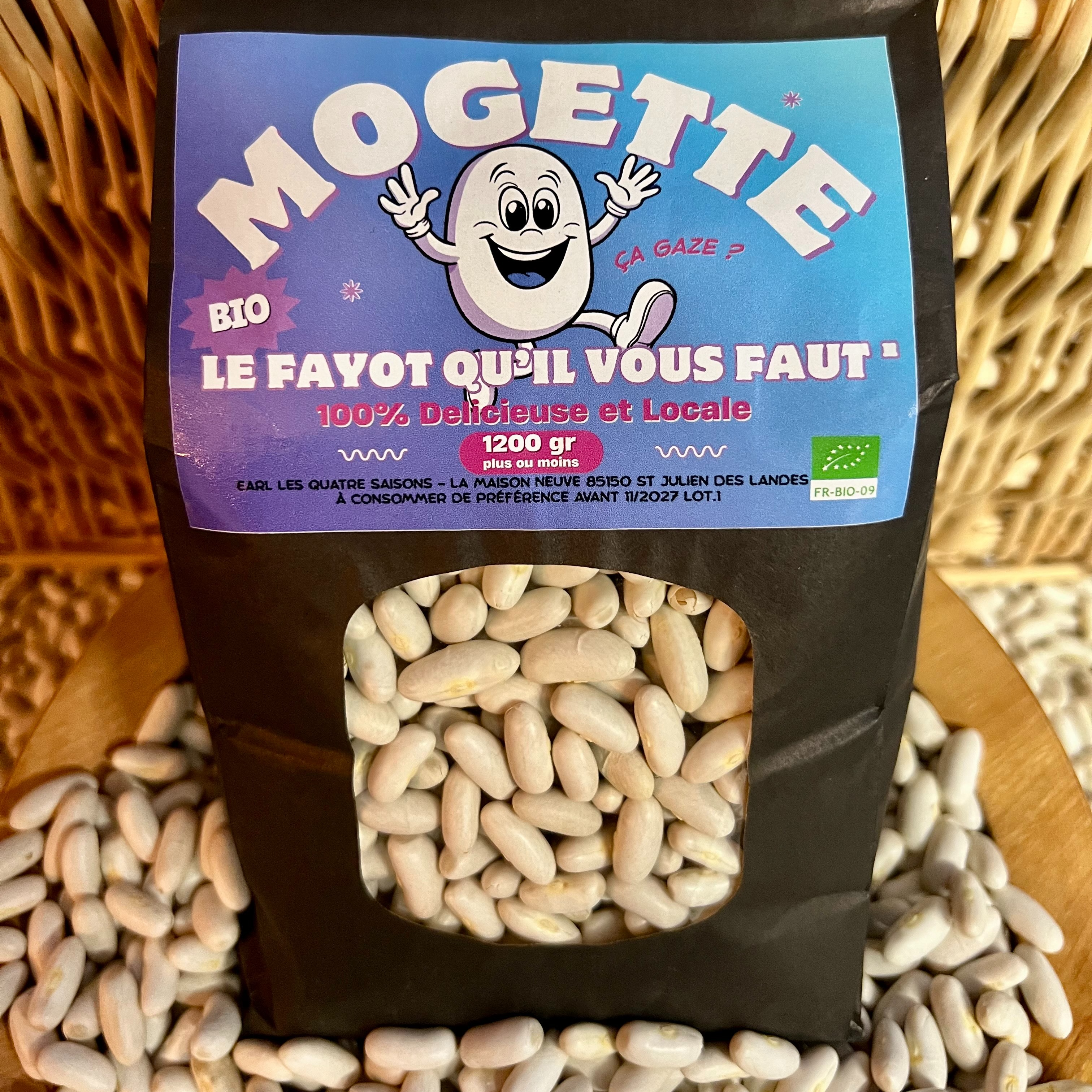 Mogettes bio 1.2kg - de chez EARL LES QUATRE SAISONS - 1,2kg