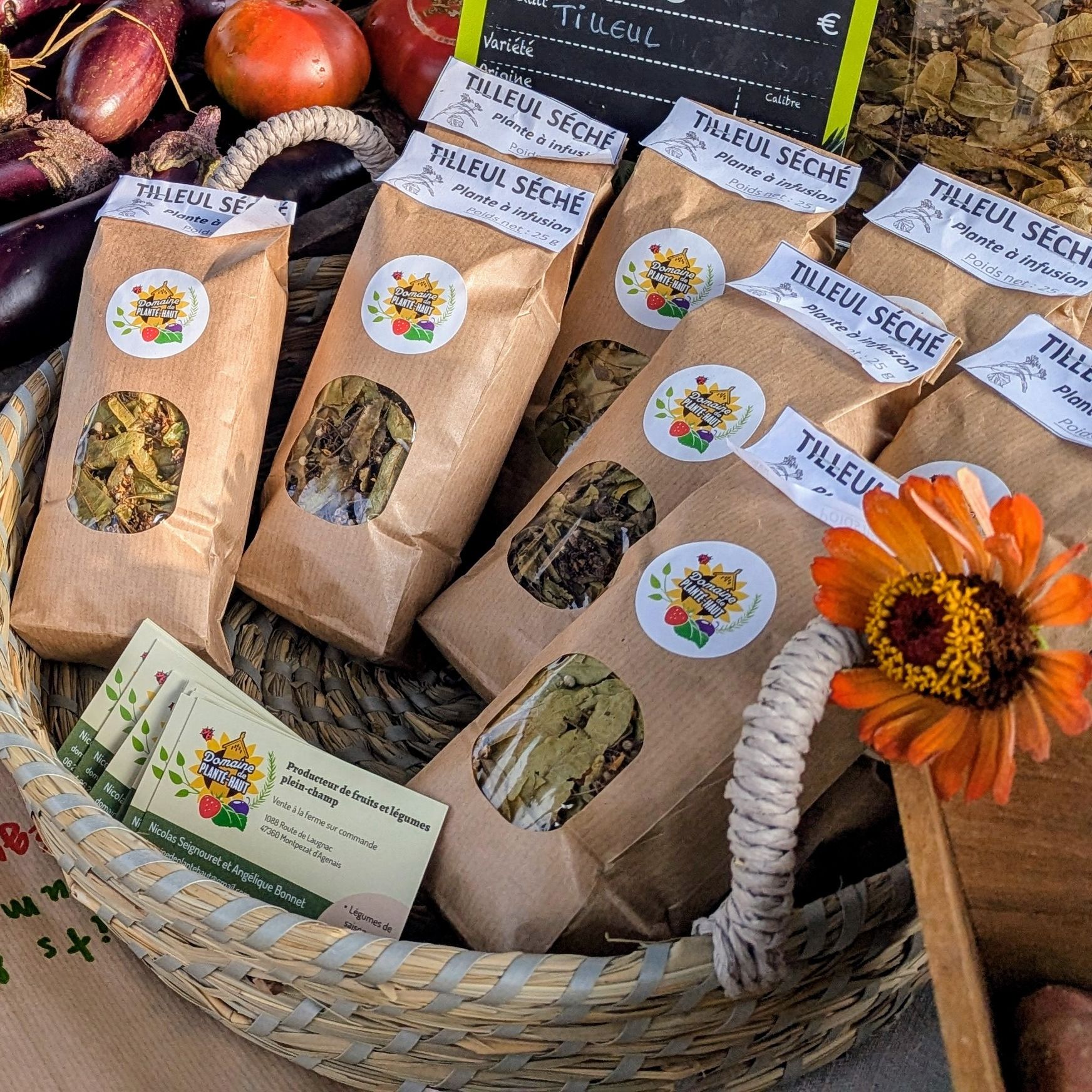 Tilleul fleurs entières séchées (sachet de 25g)