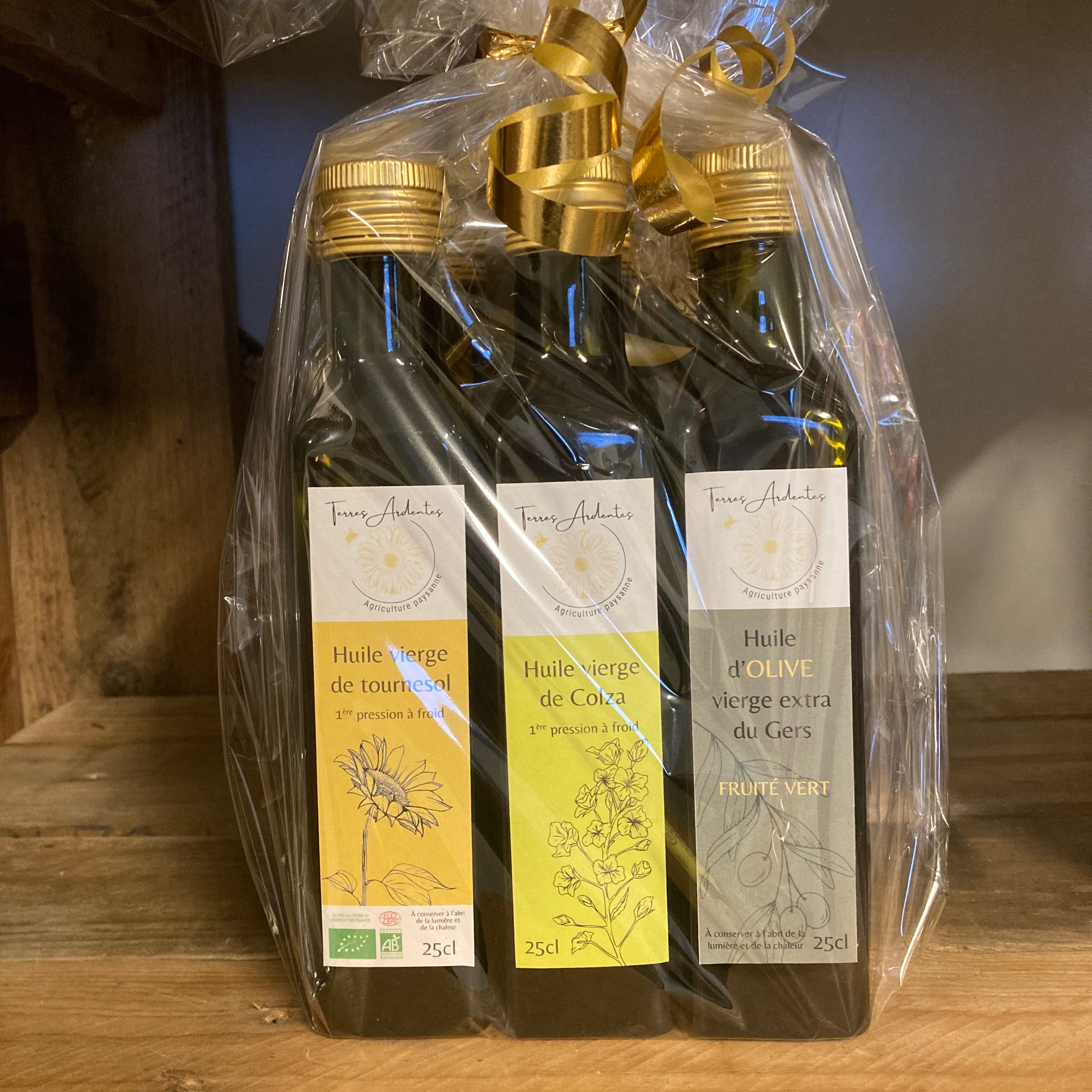 Pack découverte 3 huiles 25cl