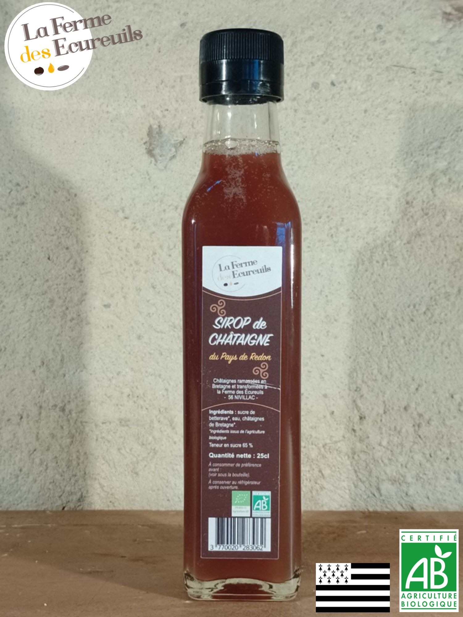 Sirop de châtaigne, bouteille de 25cl