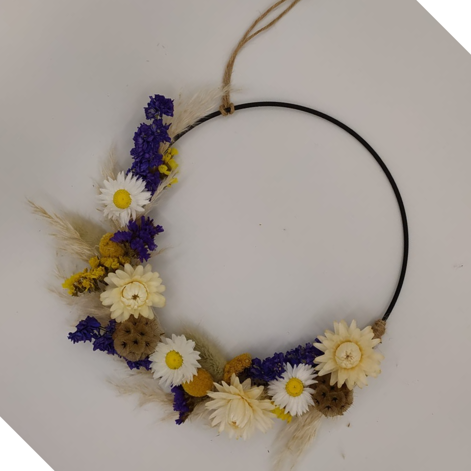 Demi couronne -  Diamètre 28cm - Colori au choix