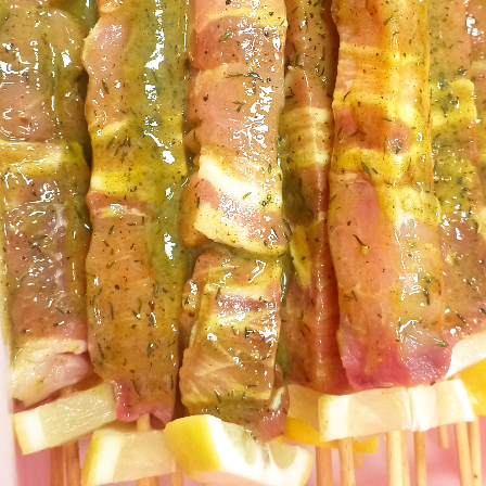 brochette de porc thym citron