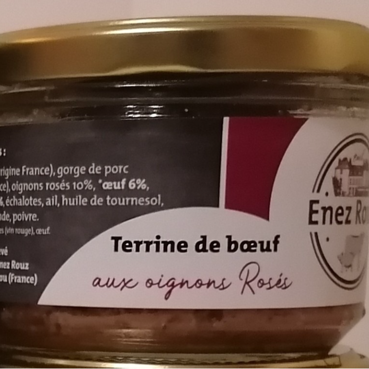Terrine de bœuf aux oignons rosés 190g