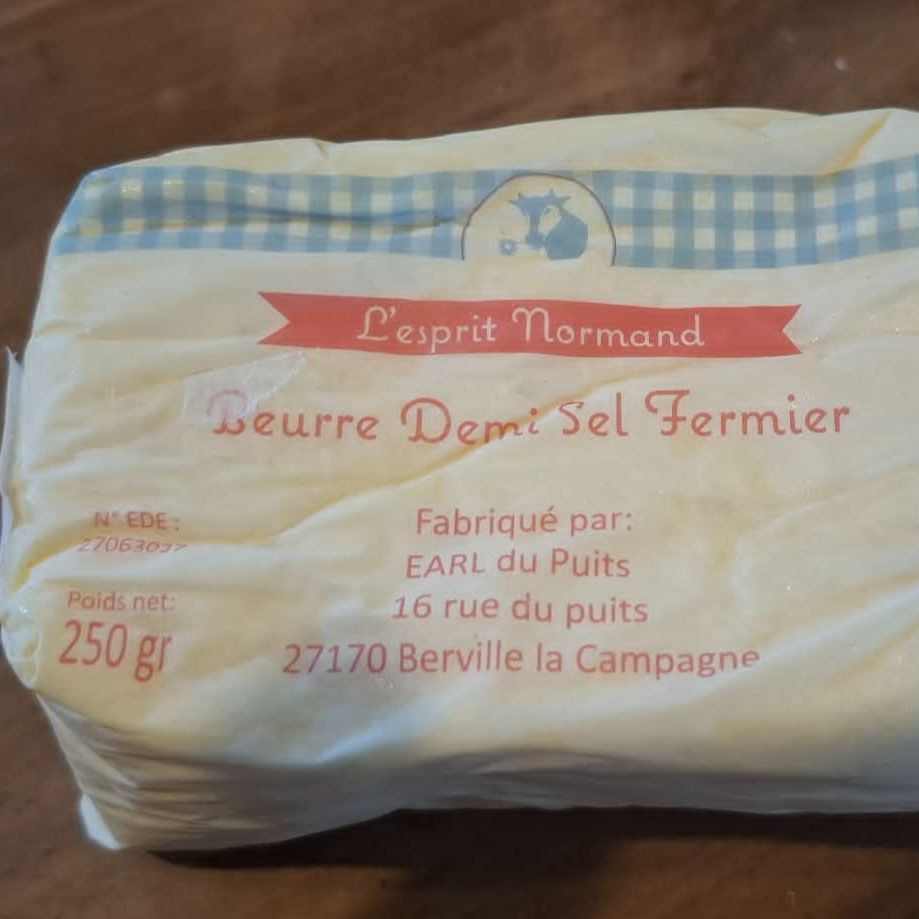 Beurre DEMI SEL 250g - (L'ESPRIT NORMAND)- revente - 250g