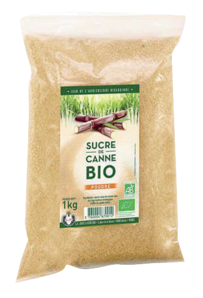 Sucre roux de canne en poudre - 1kg
