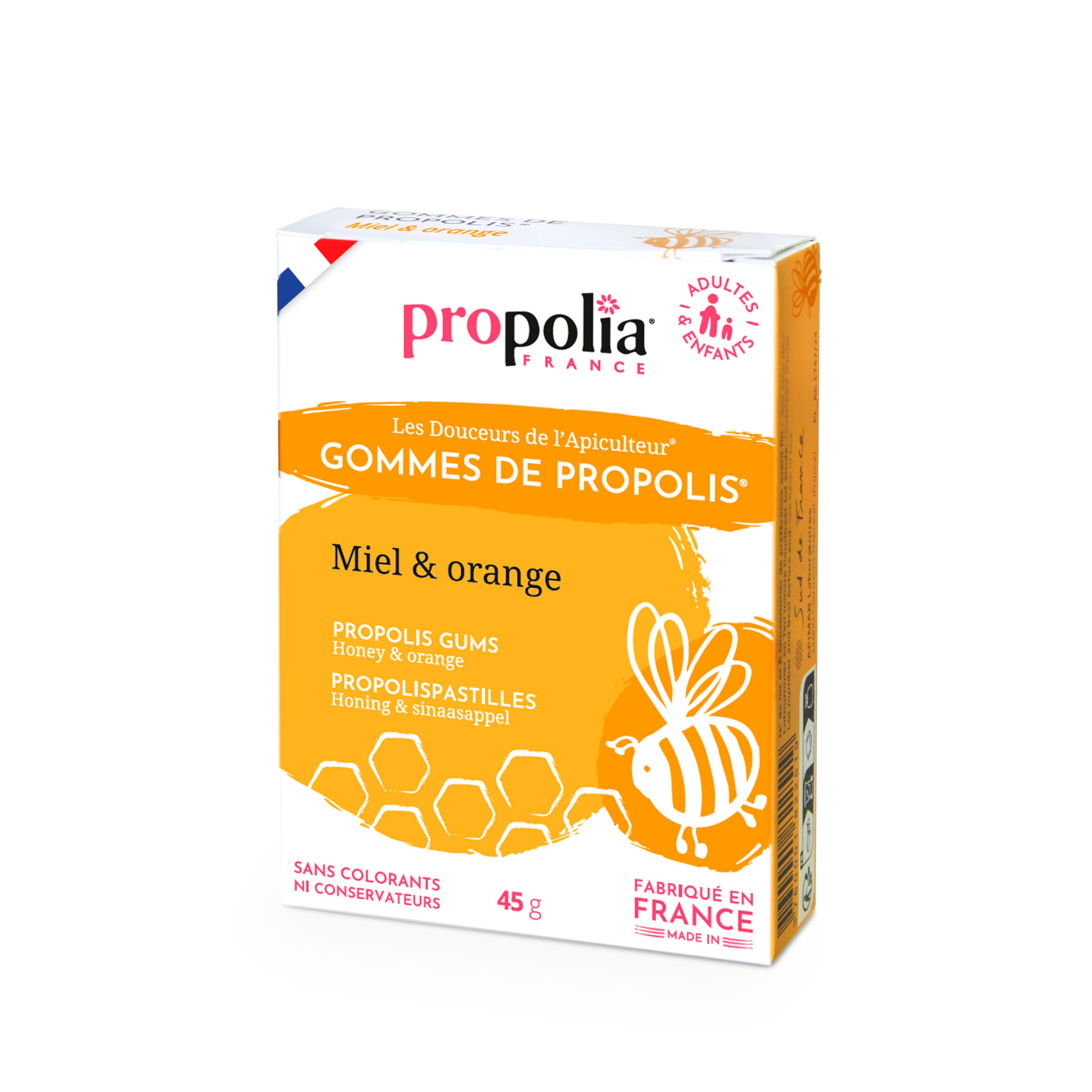 Gommes Propolis-Miel-Orange, Propolia - 45g