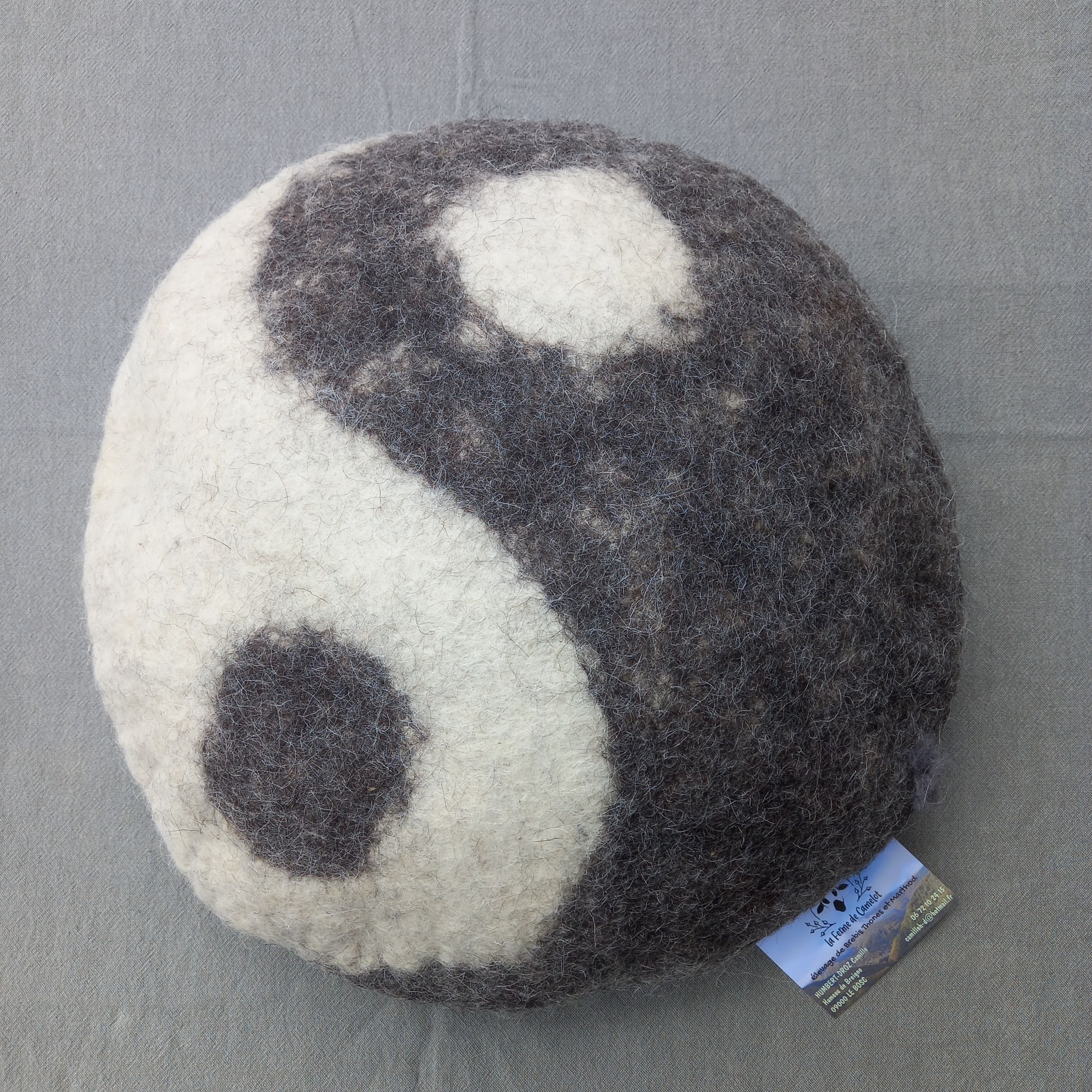 Coussin de Yoga Yin et Yang en feutre