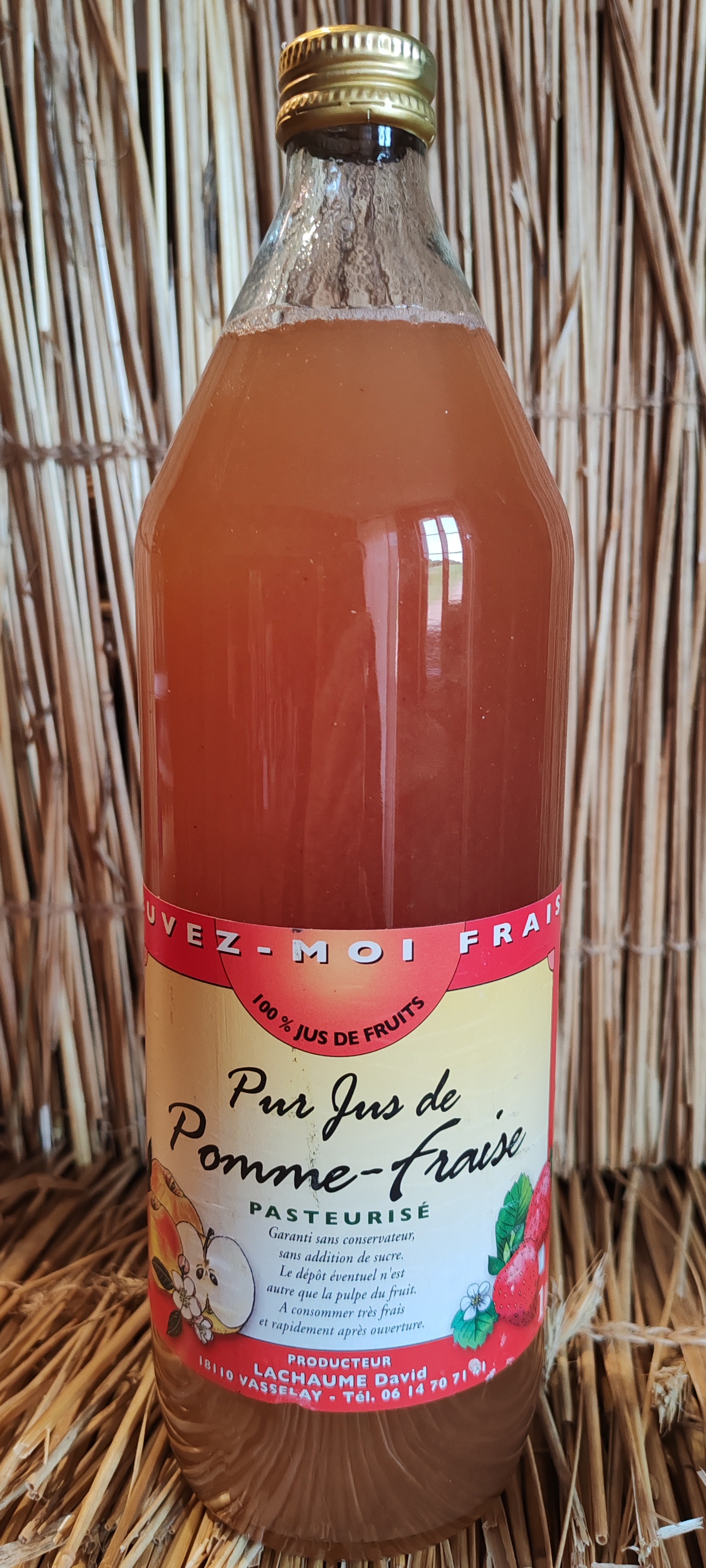 Pur Jus De Pomme Fraise Pasteurisé 1L - 1l