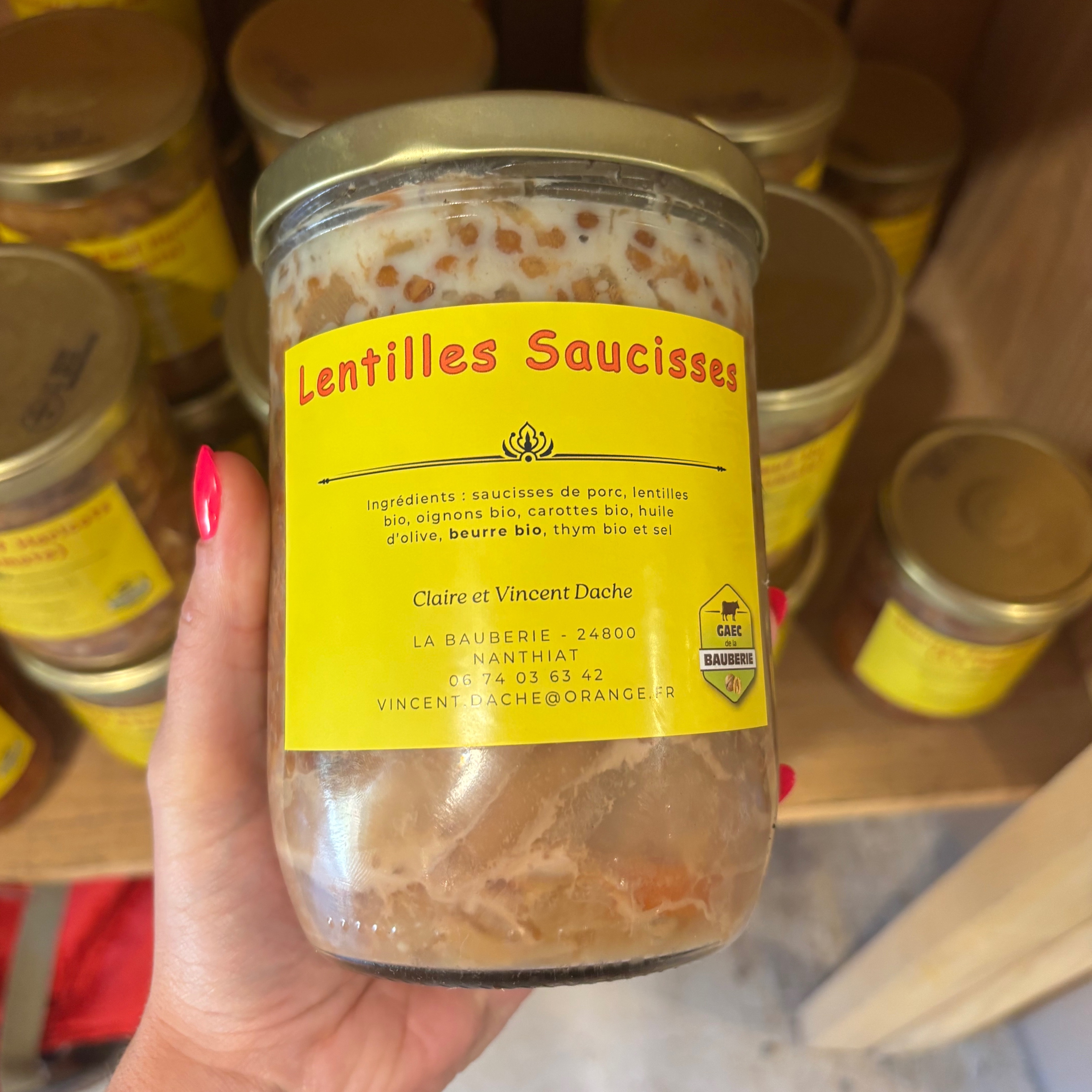 Saucisses lentilles (converve) - 800g