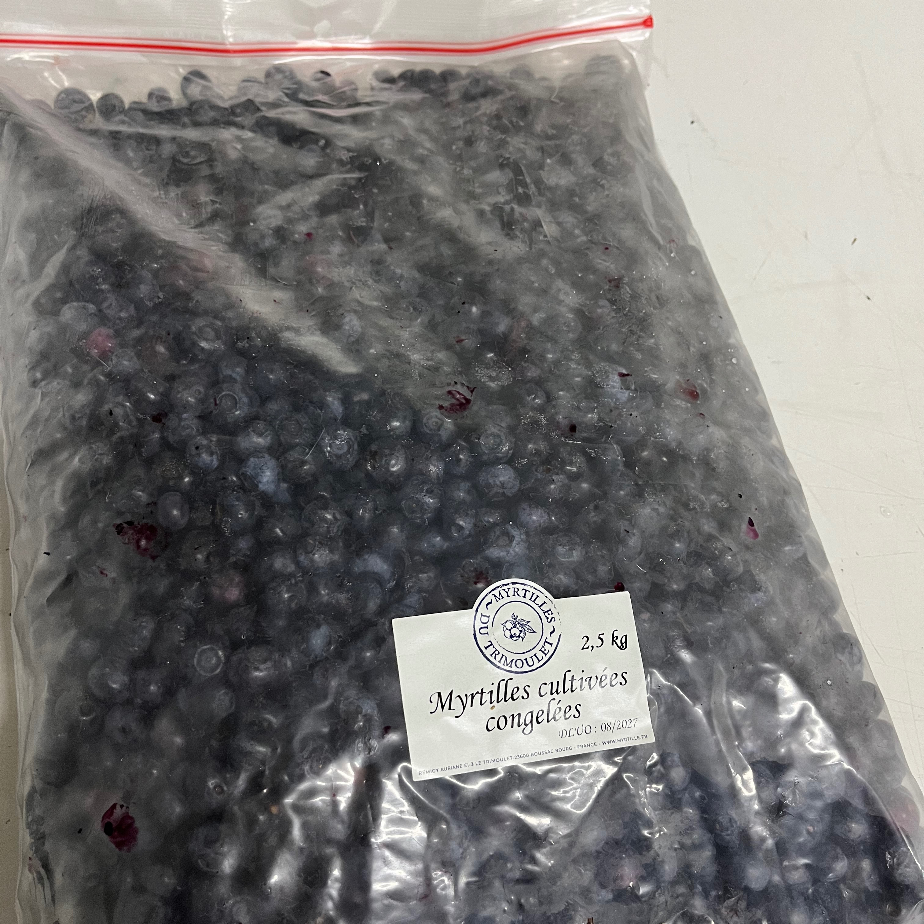 Myrtilles cultivées congelées - Sachet 2.5Kg - 2,5kg