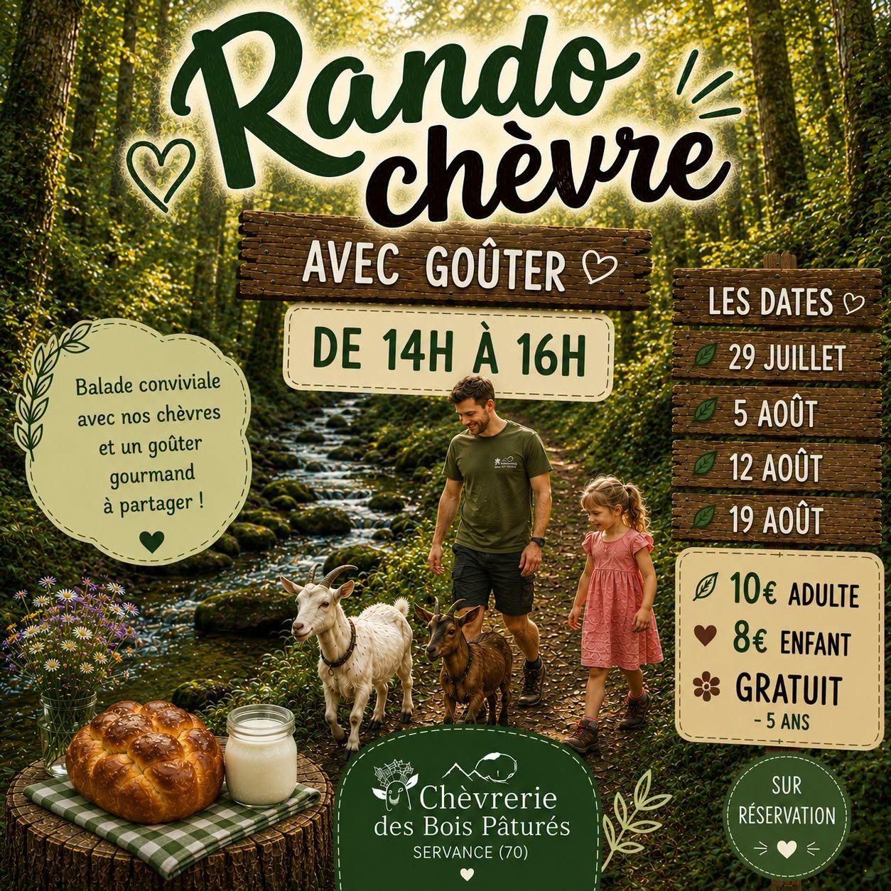 RANDO CHEVRE AVEC GOUTER ADULTE ET ADO + 15 ANS