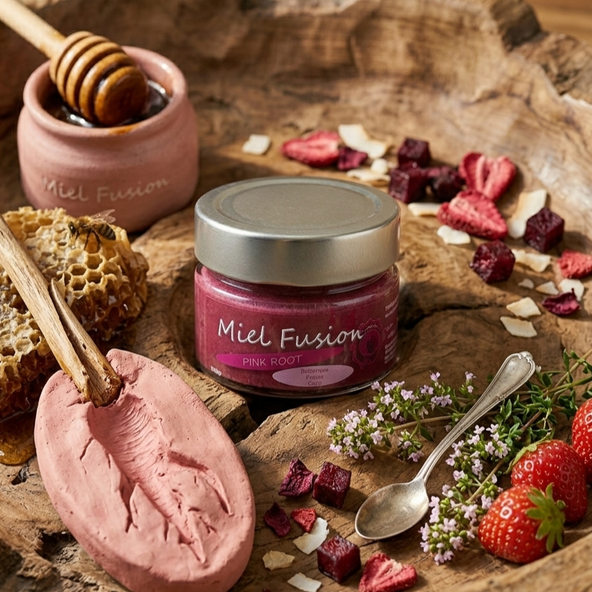 Miel Fusion PINK ROOT, "confiture crue" - 100g