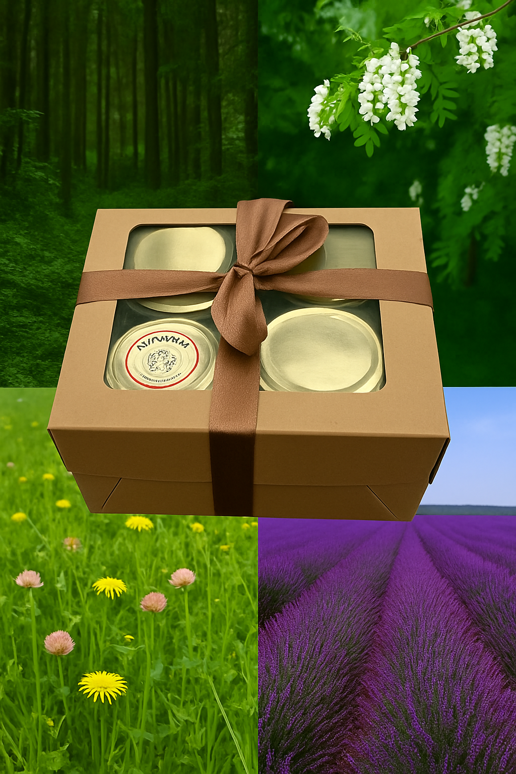 Coffret Noël 4 pots 250g