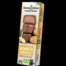 Bouchées choco lait fleur de sel cacahuètes