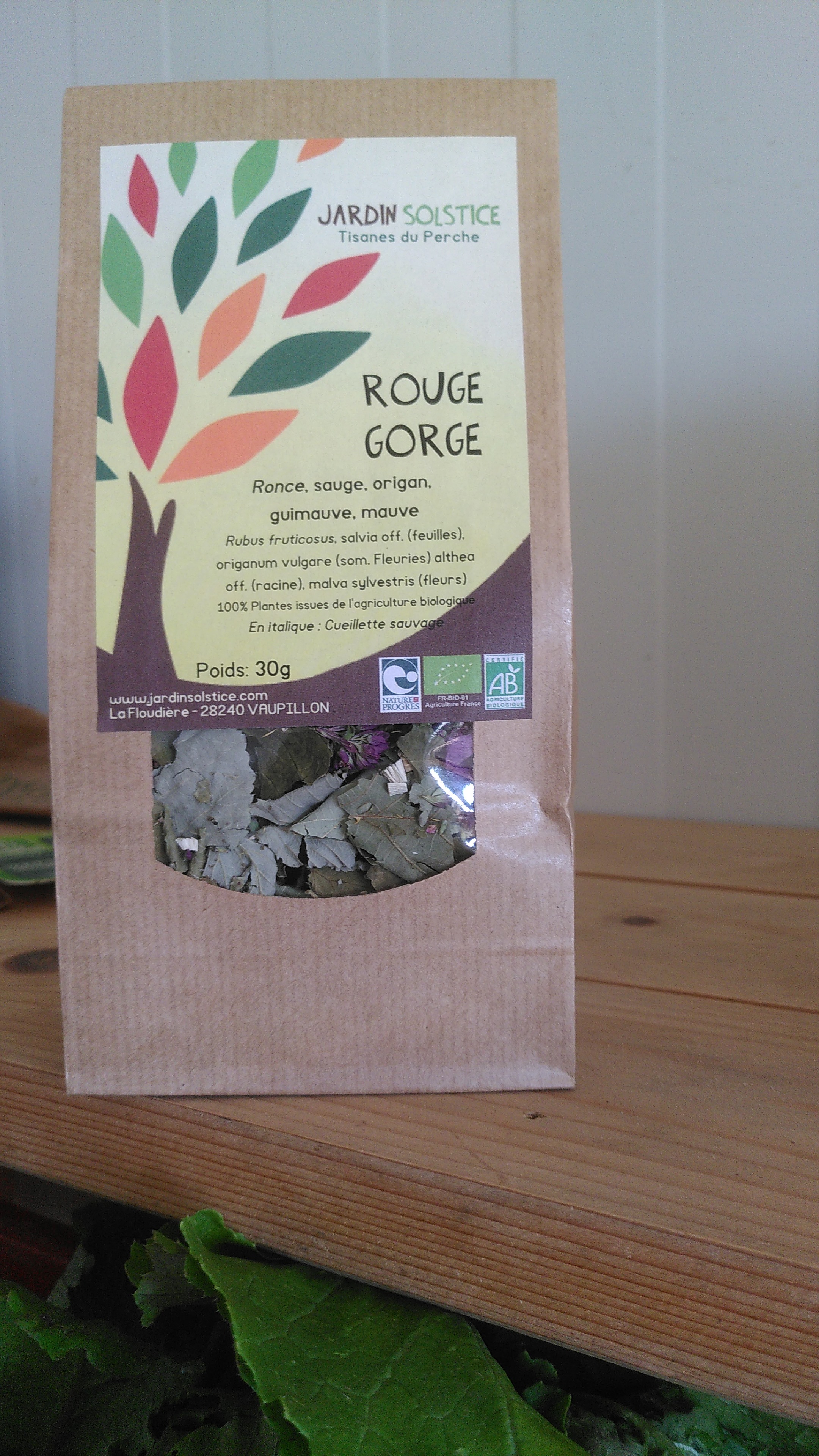 Tisane Jardin Solstice Rouge gorge