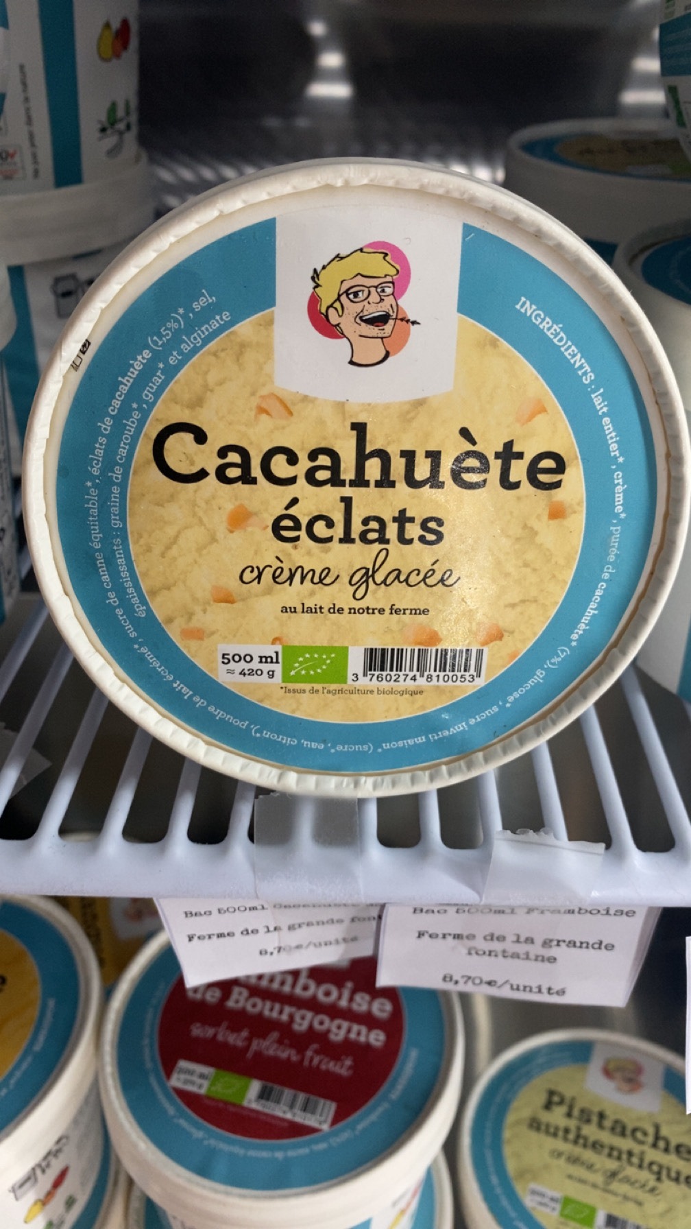 Crème glacée Cacahuète éclats 500 ml