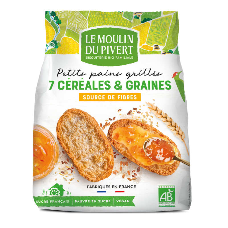 Petits pain grillés / 7 céréales et graines - 225g