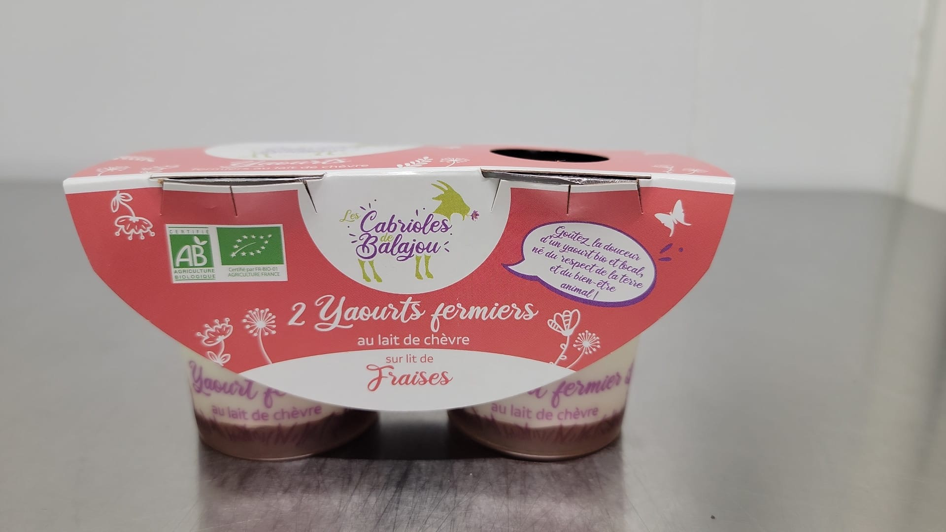 Yaourt de chèvre bi-couche par 2 - 250g