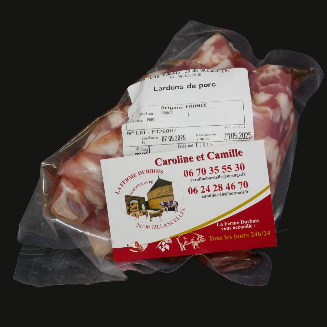 Lardons de porc fermier | ferme durbois - 0,32kg