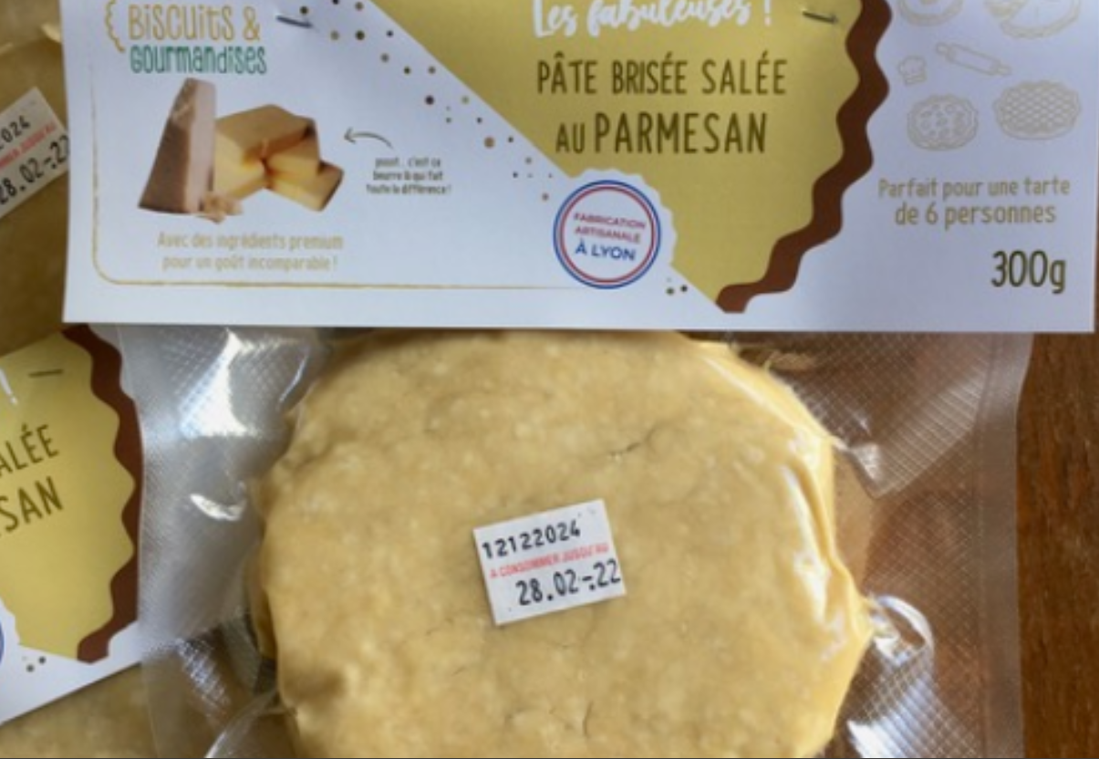 Pâte brisée salée fraîche au PARMESAN Parmigiano Reggiano - 300g