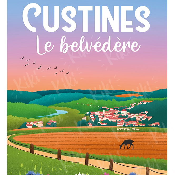AFFICHE CUSTINES "BELVÉDÈRE"