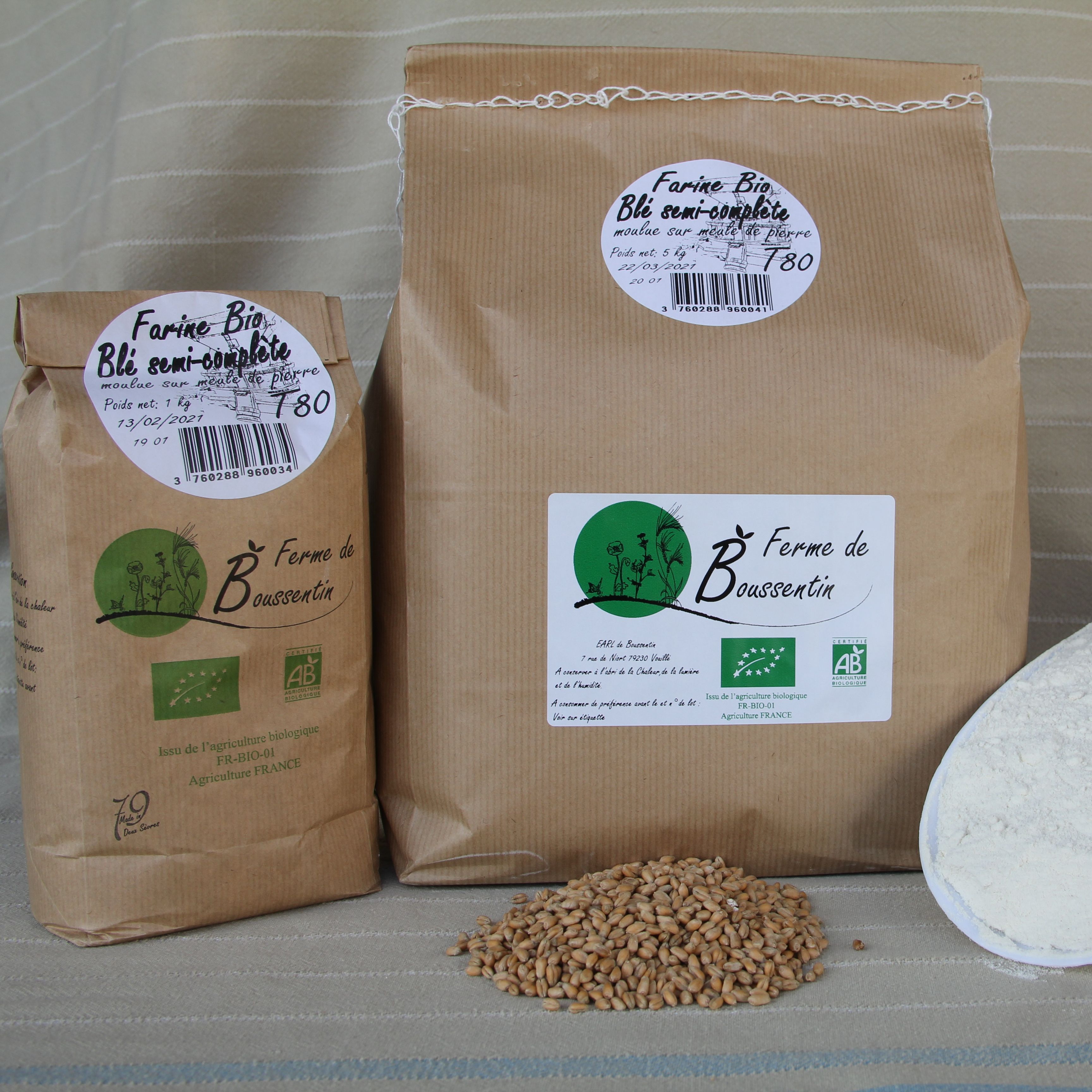 Farine de blé bio T80