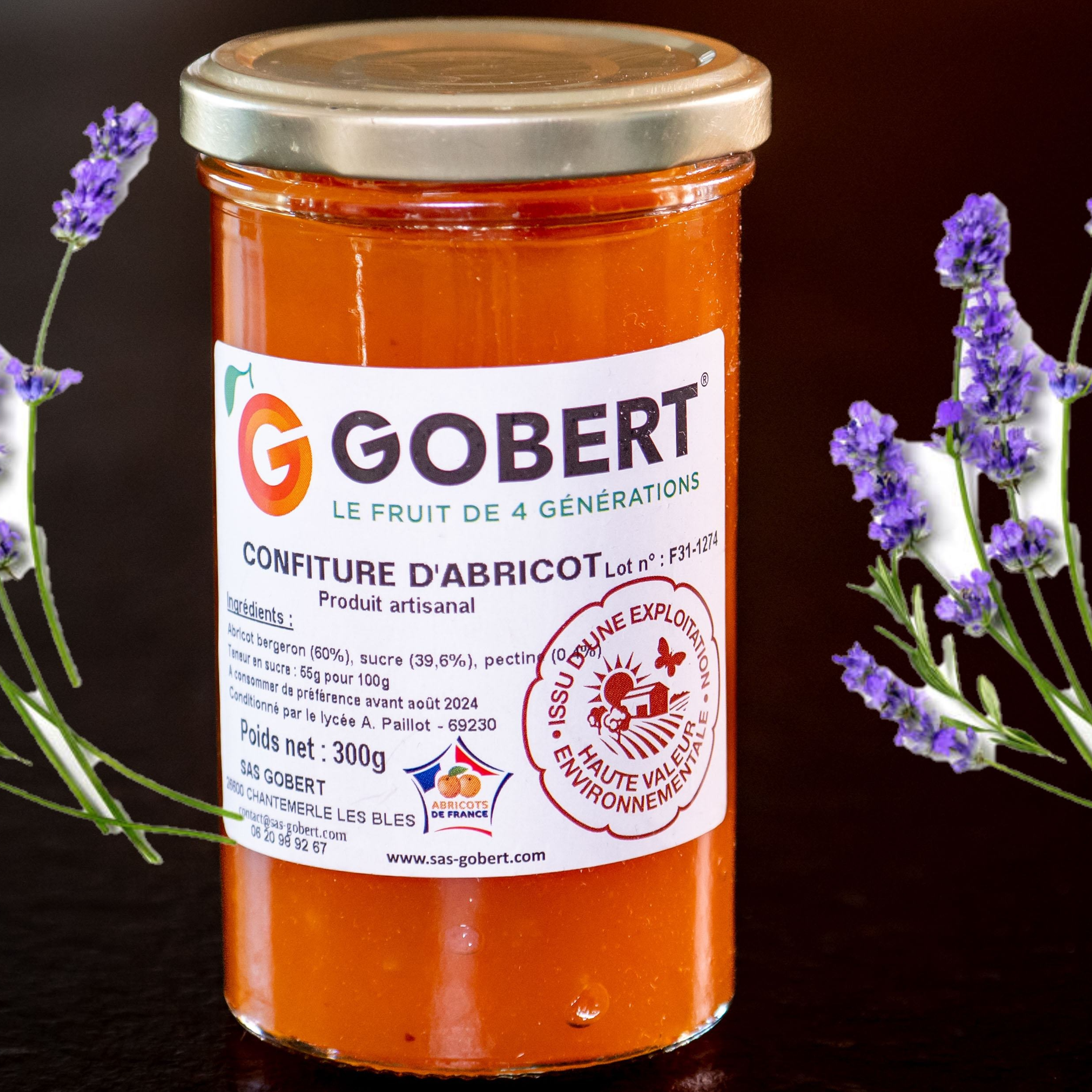 Confiture Abricot Lavande 300g
