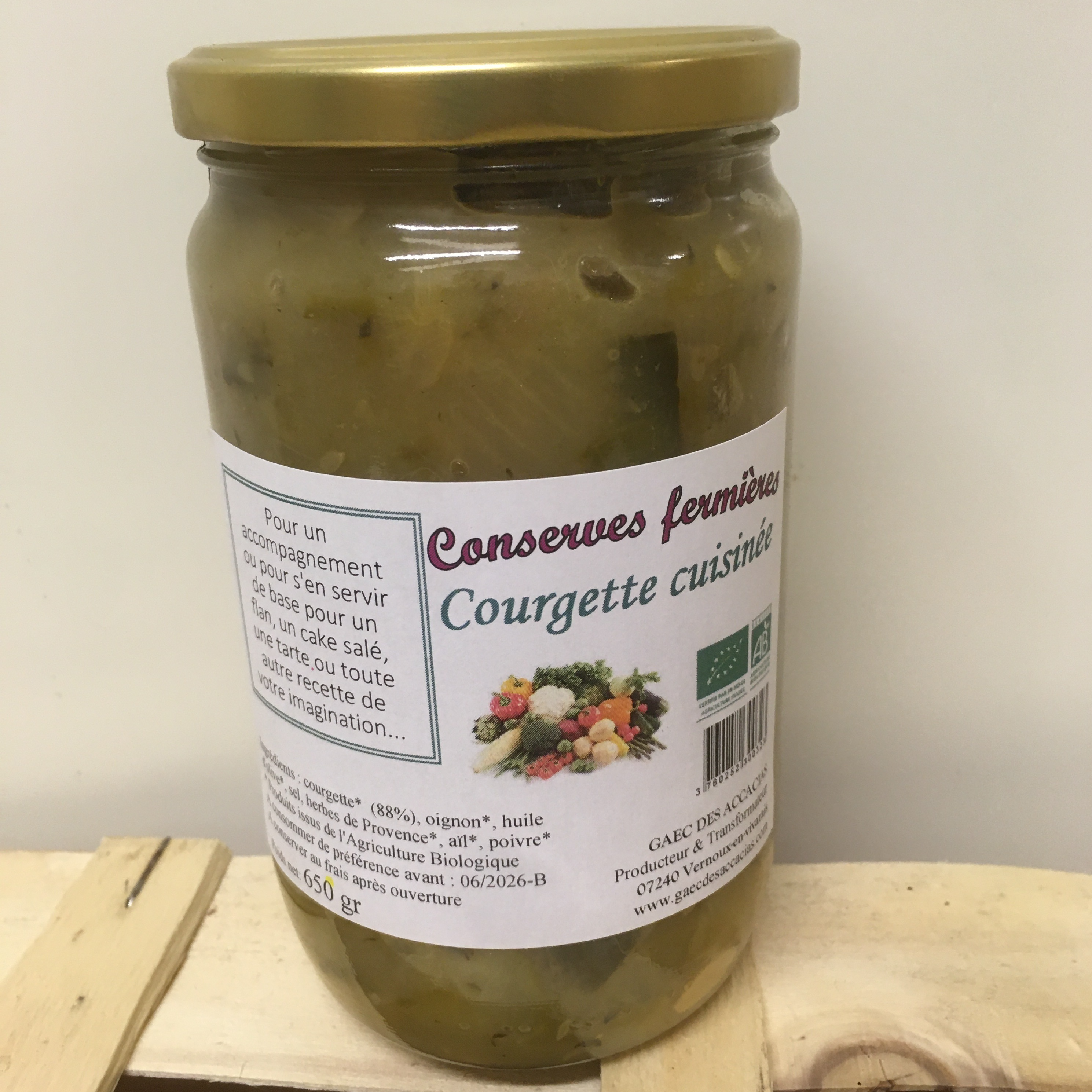 Courgette cuisinée - 650g