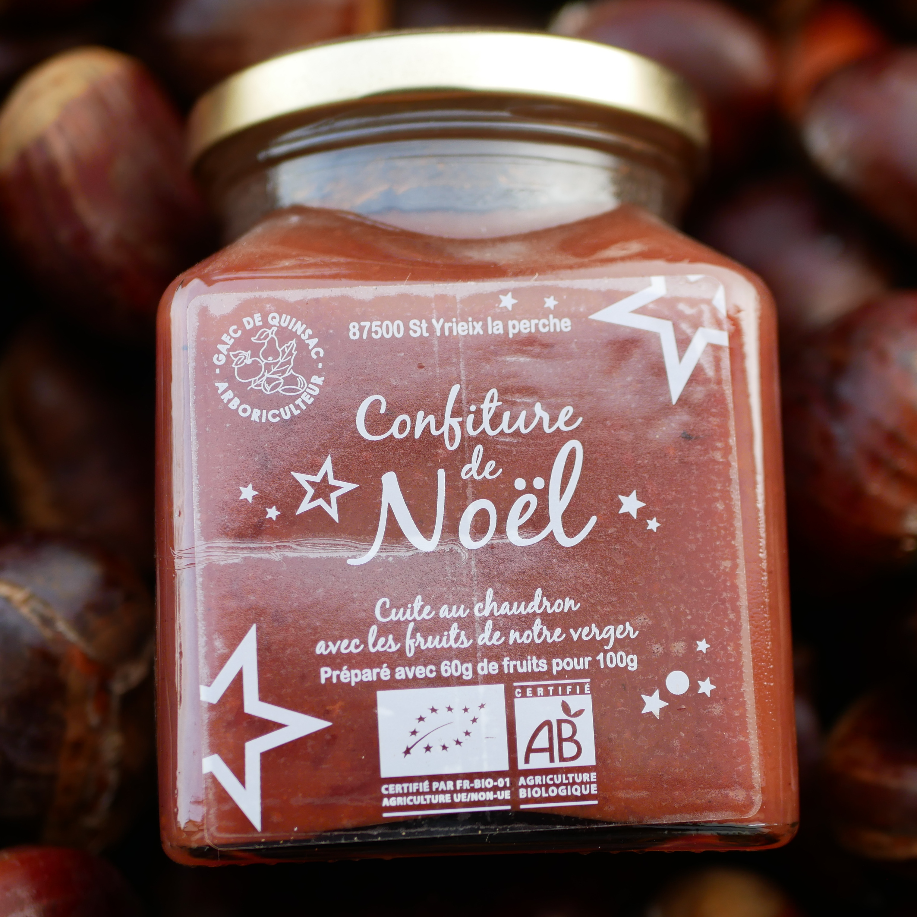 Confiture de noël Bio 330gr