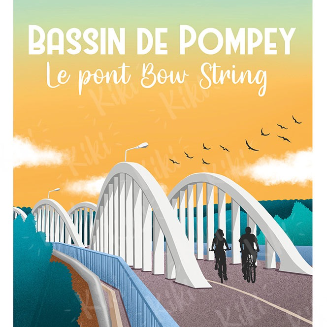 AFFICHE POMPEY "PONT BOW STRING"