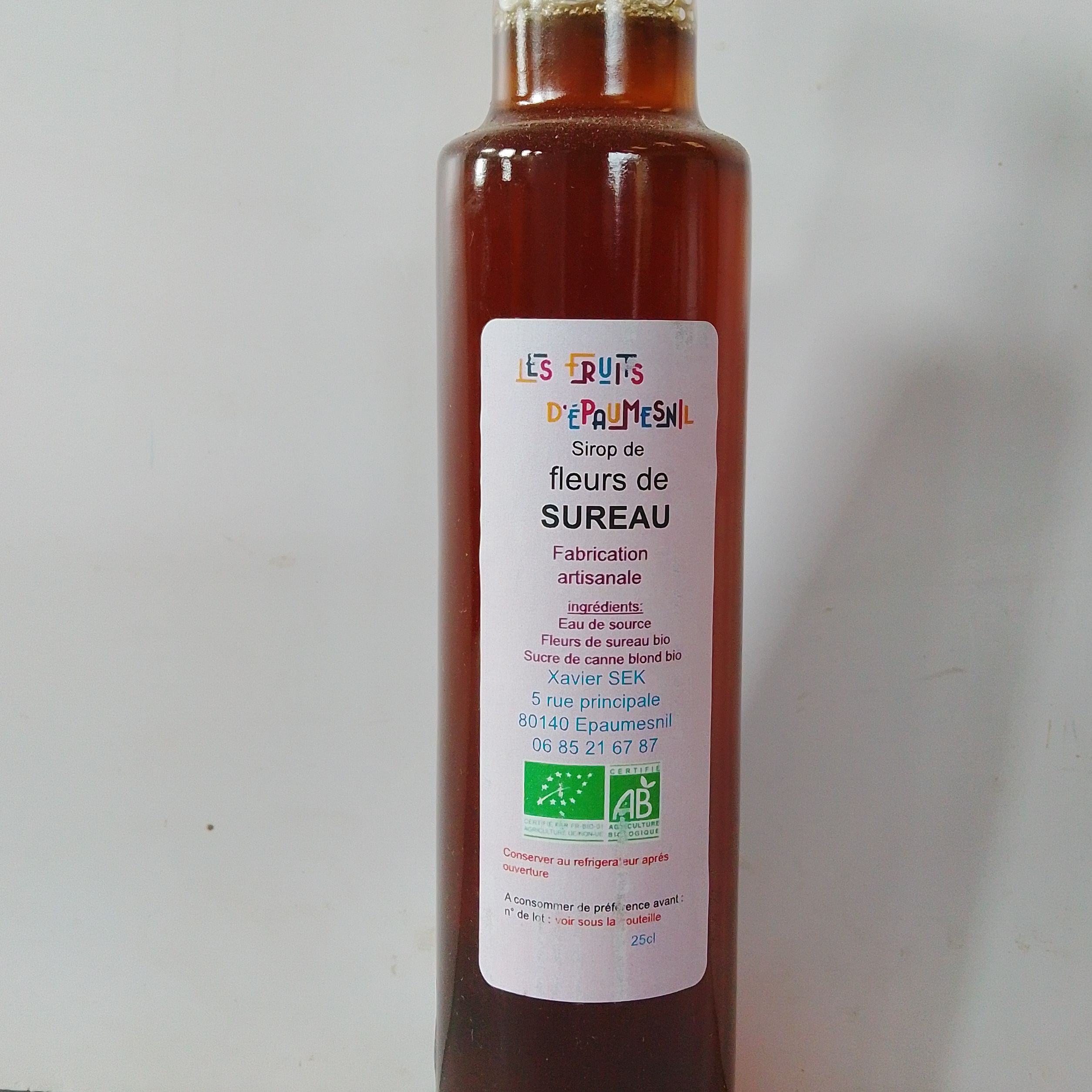 sirop de Fleur de sureau bio - 25cl