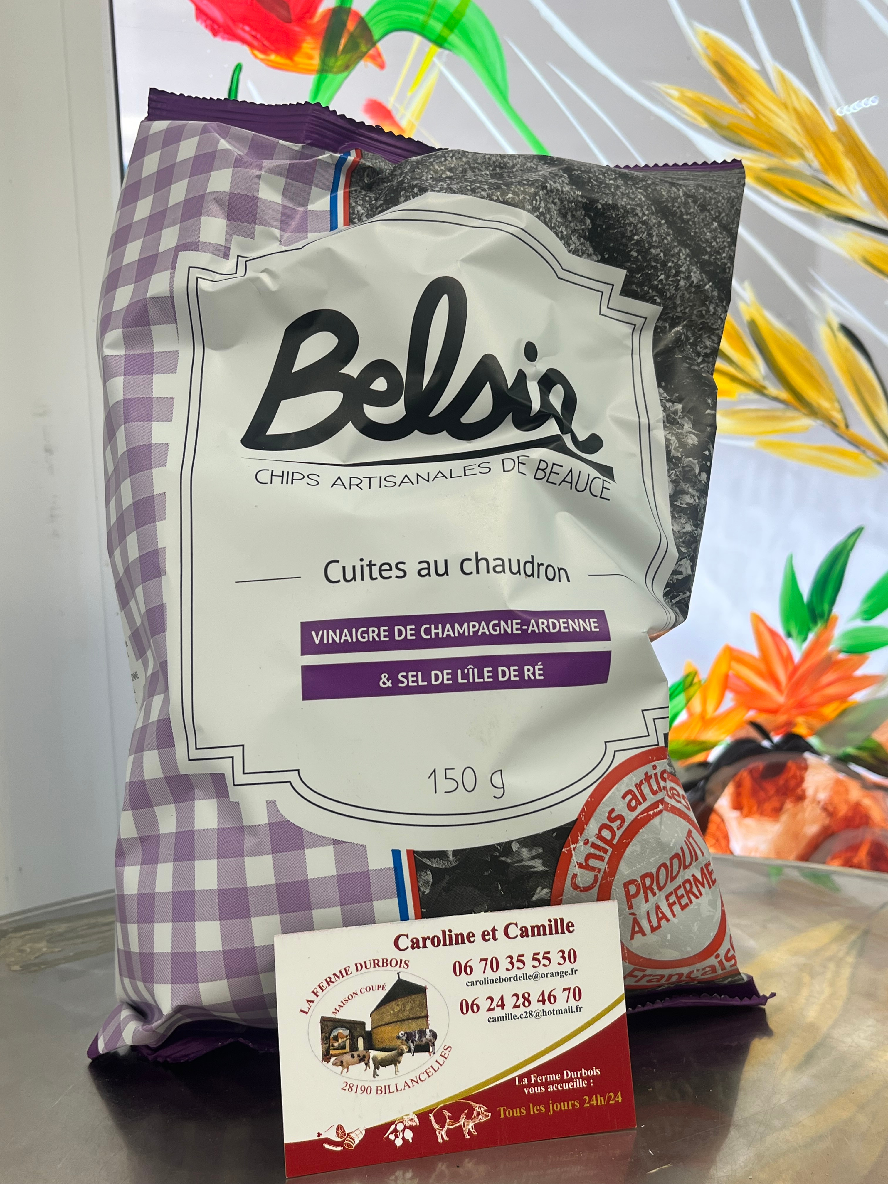 Chips artisanales de Beauce Vinaigre de Champagne 150 gr - 0,15kg