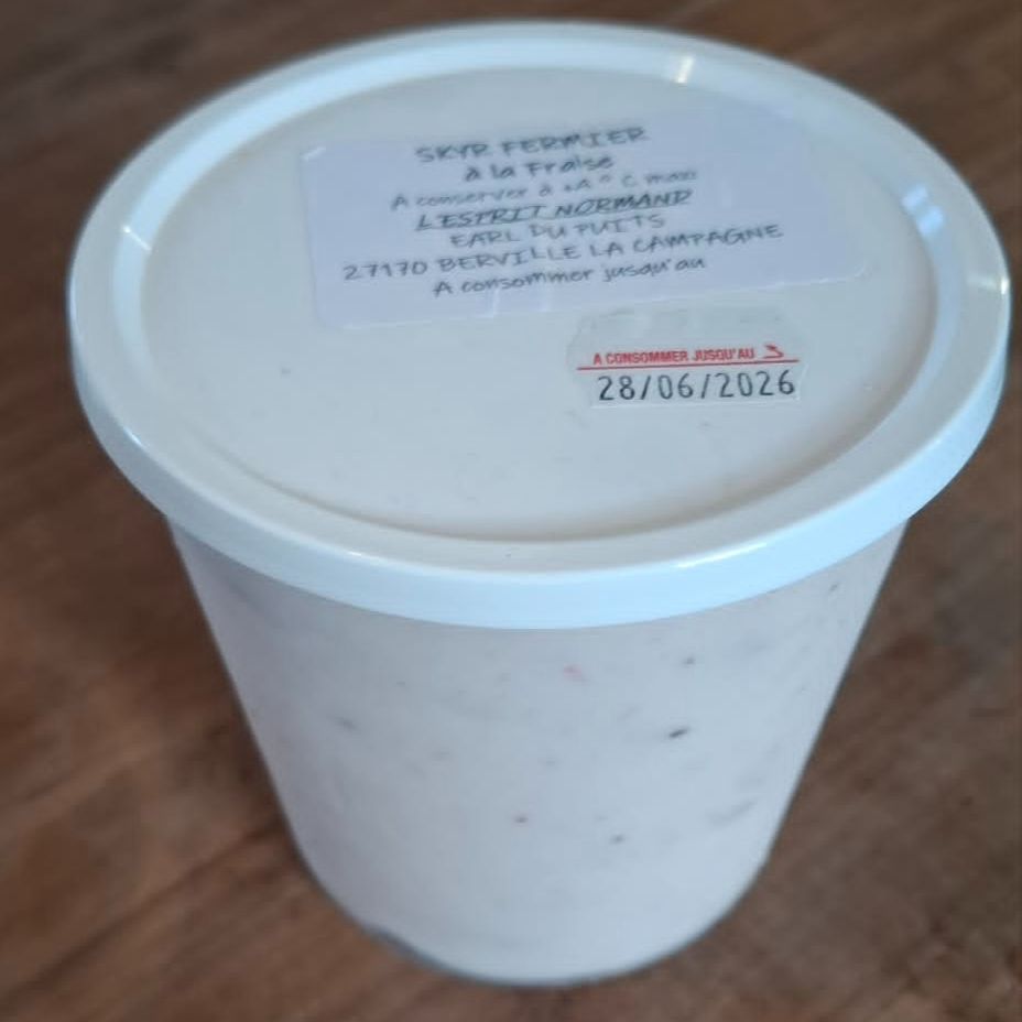 SKYR fermier FRAISE 500g - (L'ESPRIT NORMAND)- revente - 500g