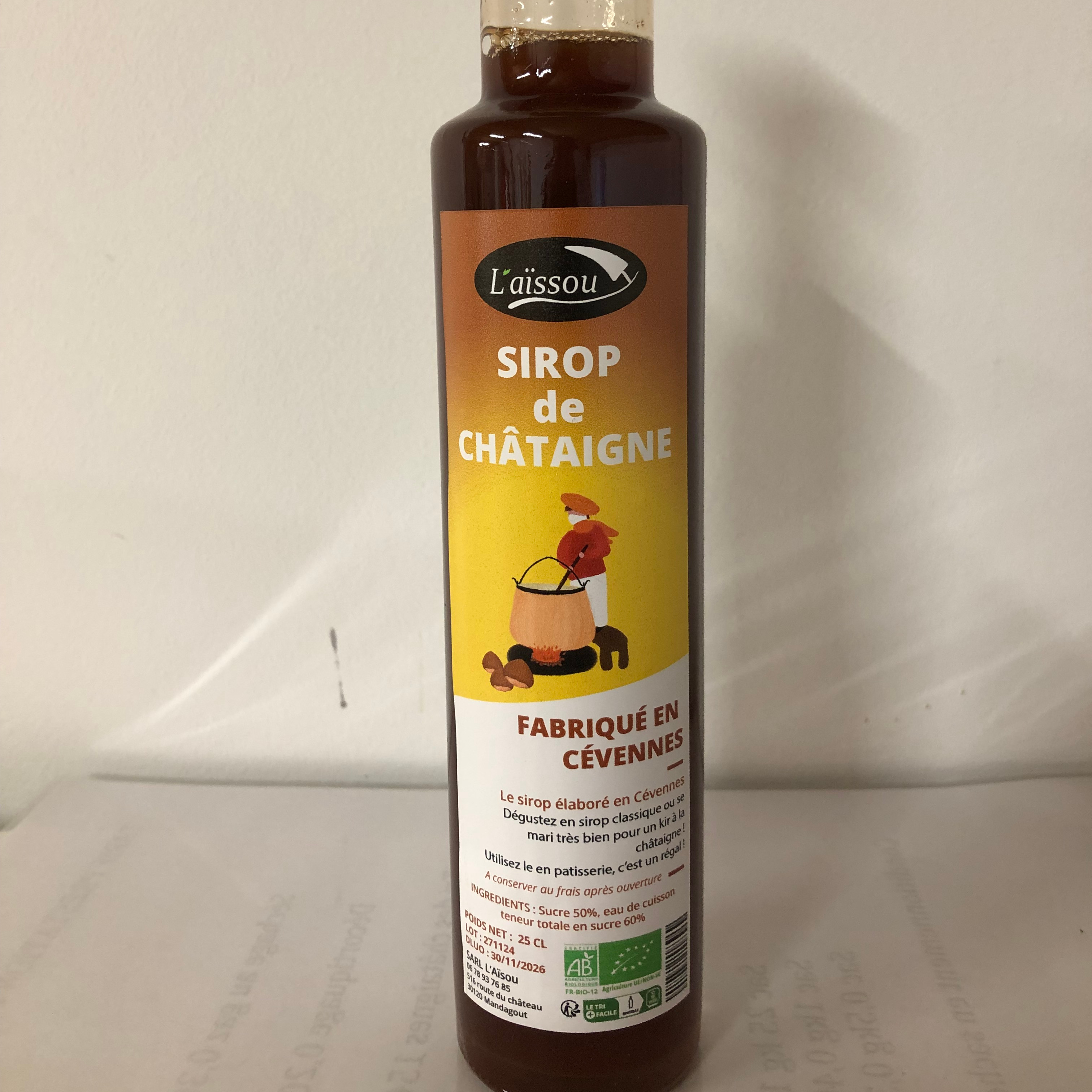 Sirop de châtaigne - 25cl