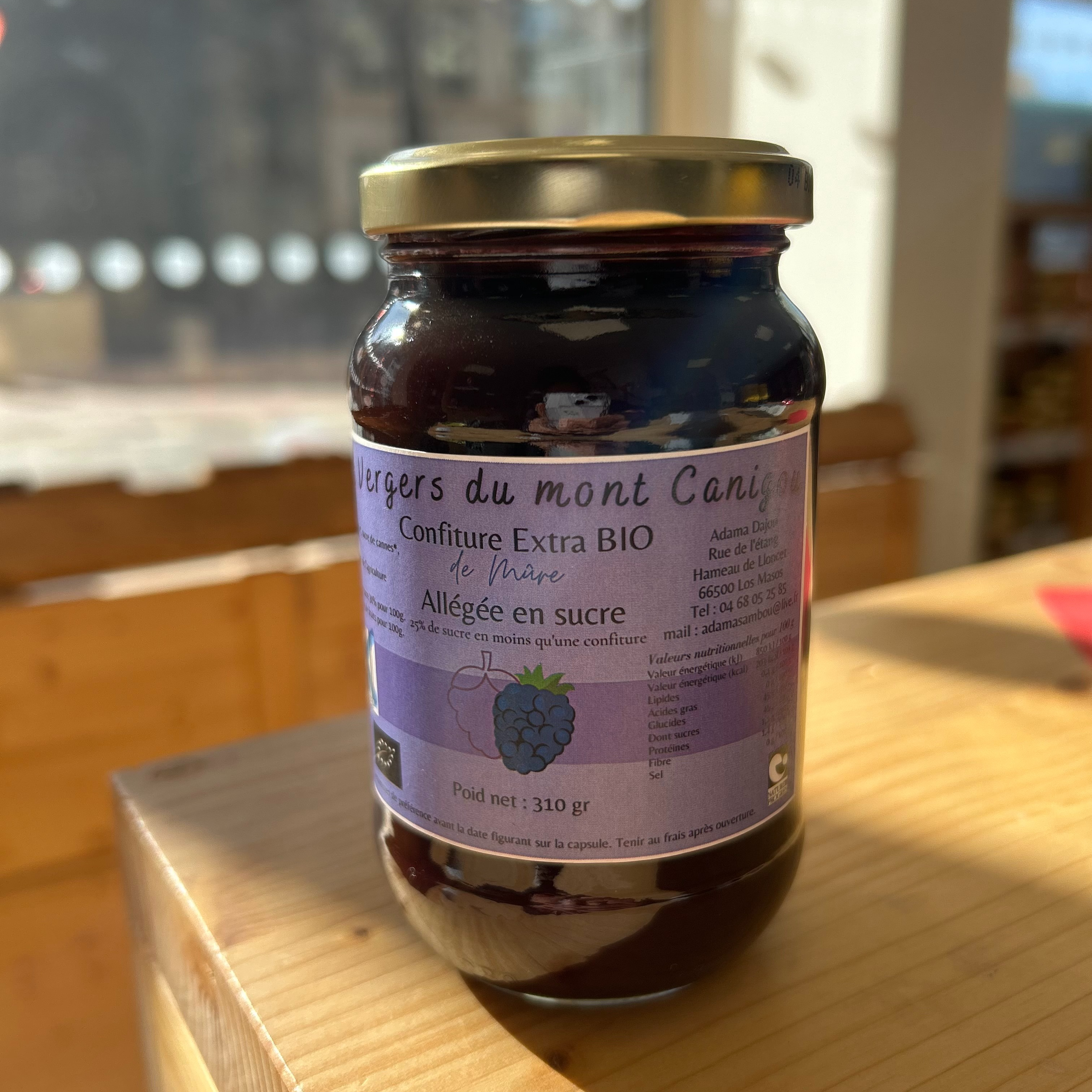 Confiture extra de mûre BIO - 310g