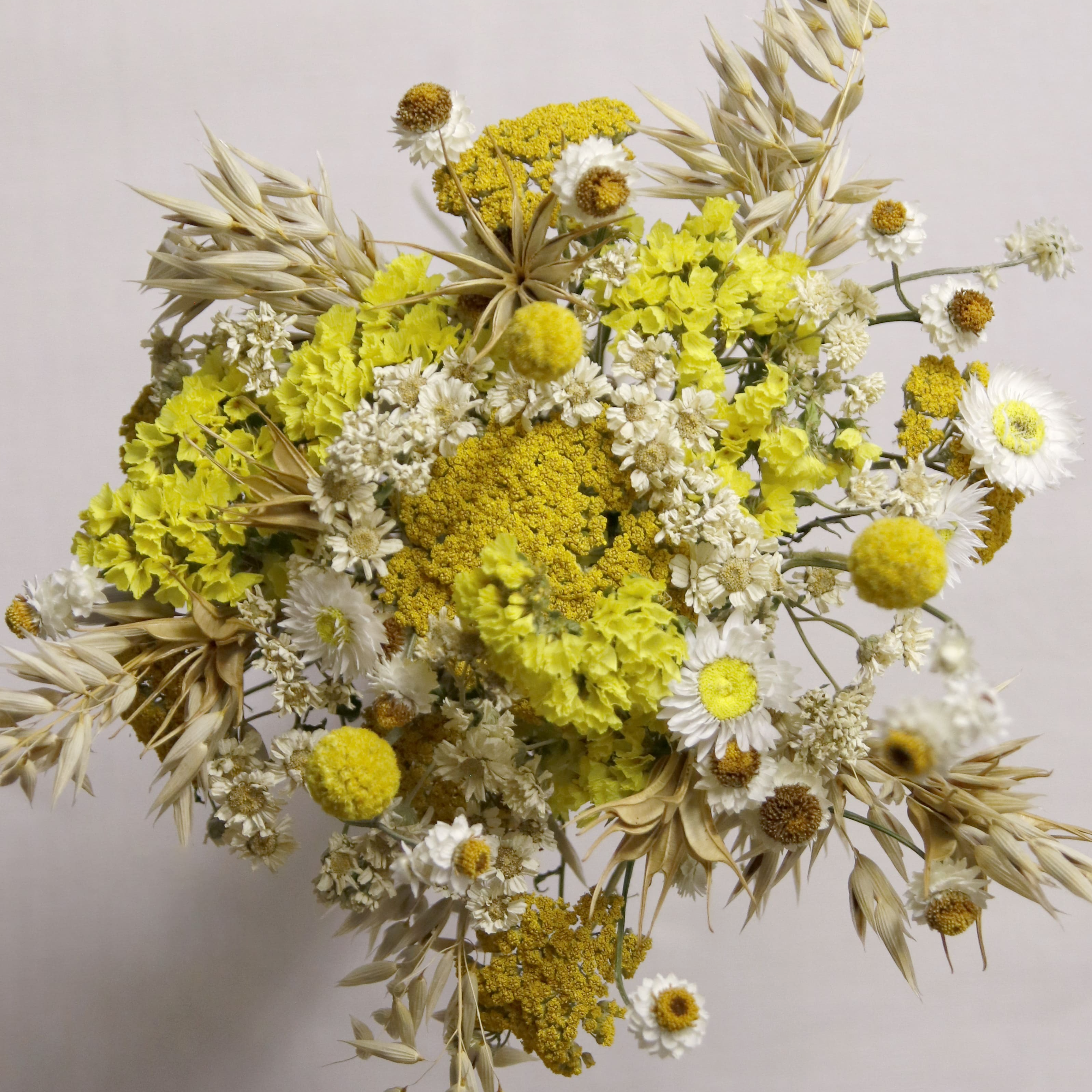 Bouquet sec dans les tons de Jaunes