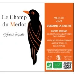 Le Champ du merlot 2024 - 1 étoile - rouge - DOMAINE LA VALETTE