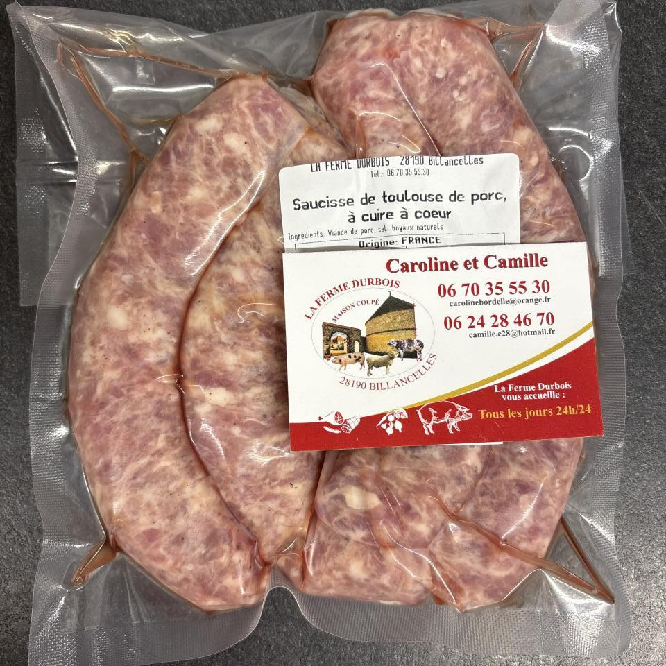 Saucisses de toulouse nature - 0,5kg