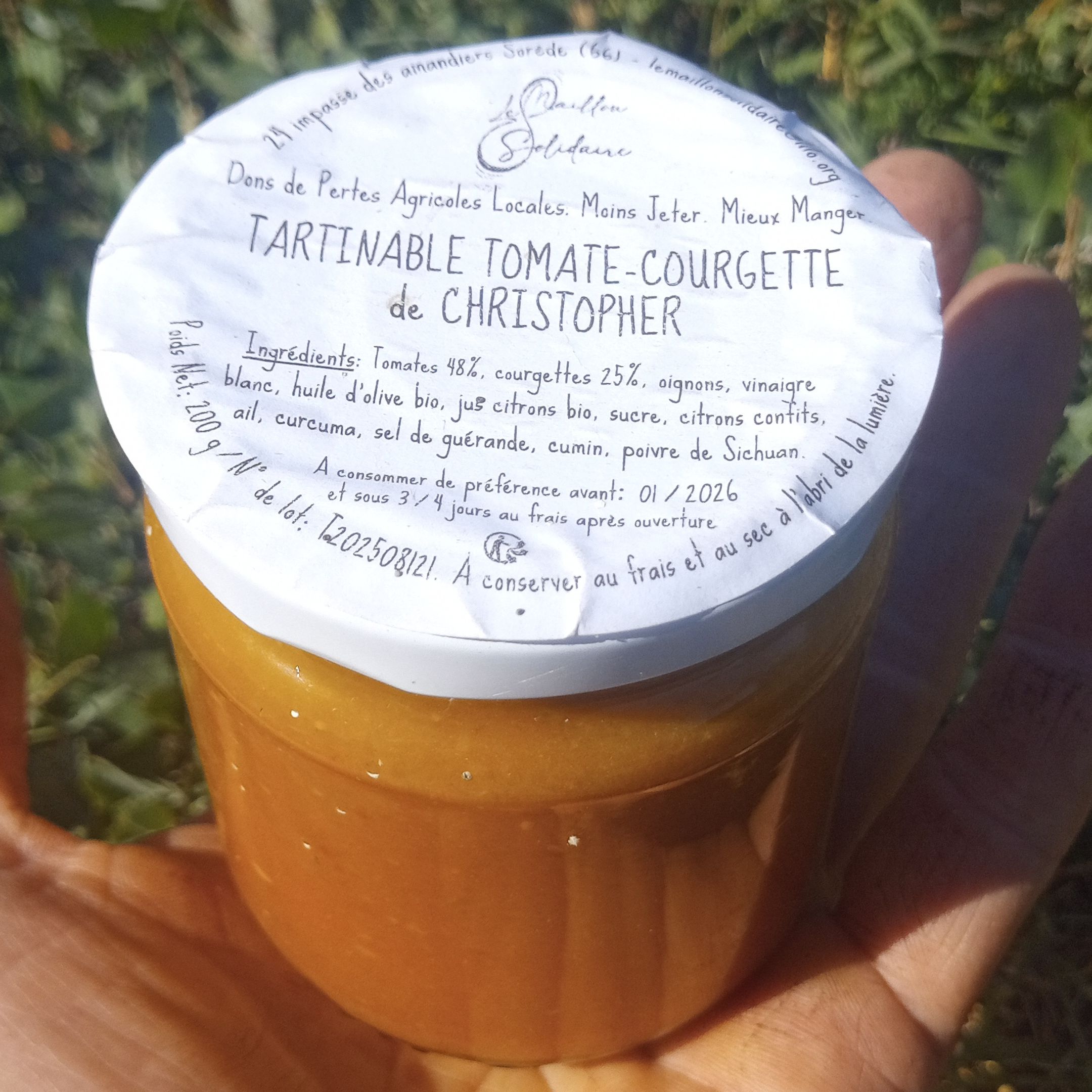 Tartinable Tomates Courgettes et épices / 200g