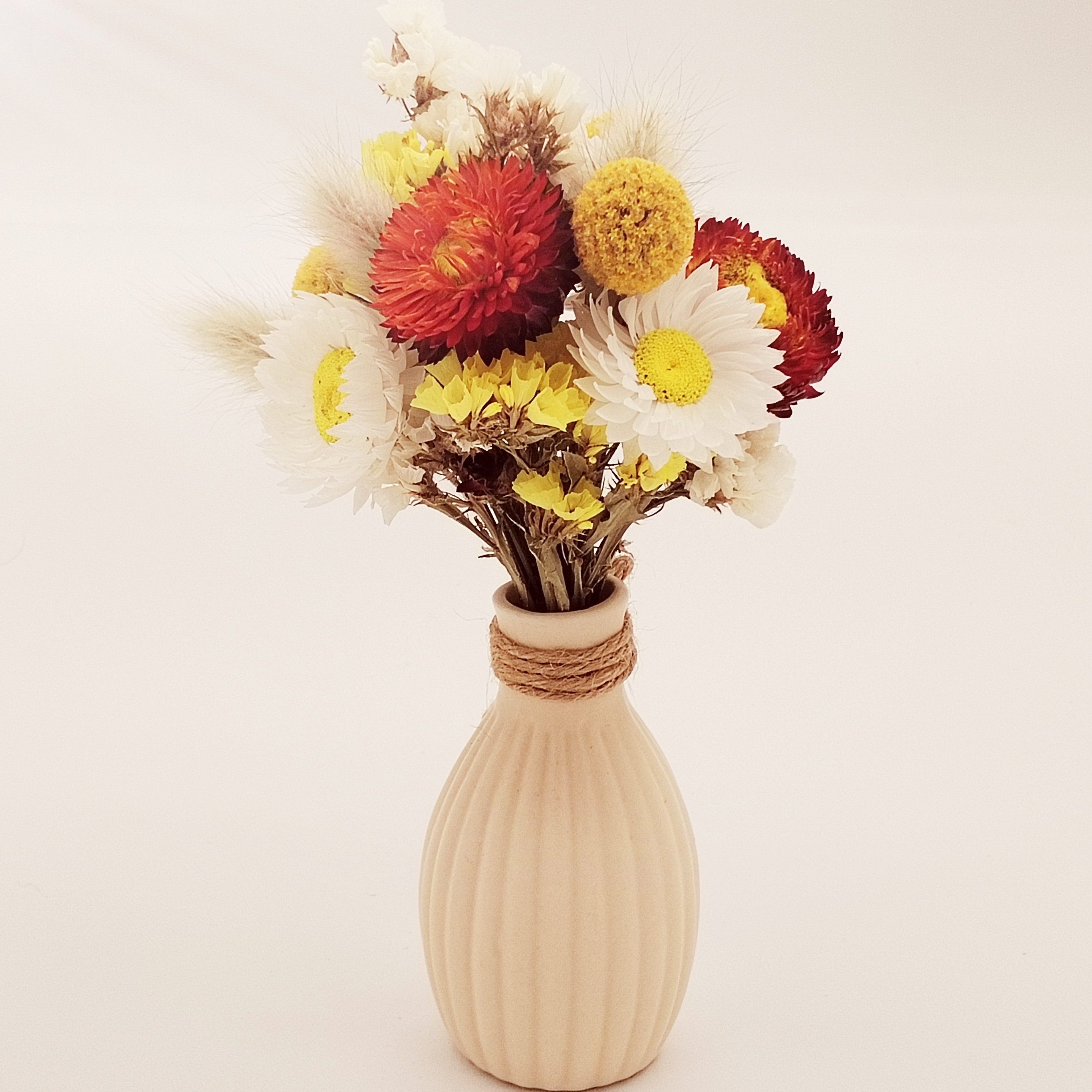 Mini vase fleuri - "La vigne rouge"