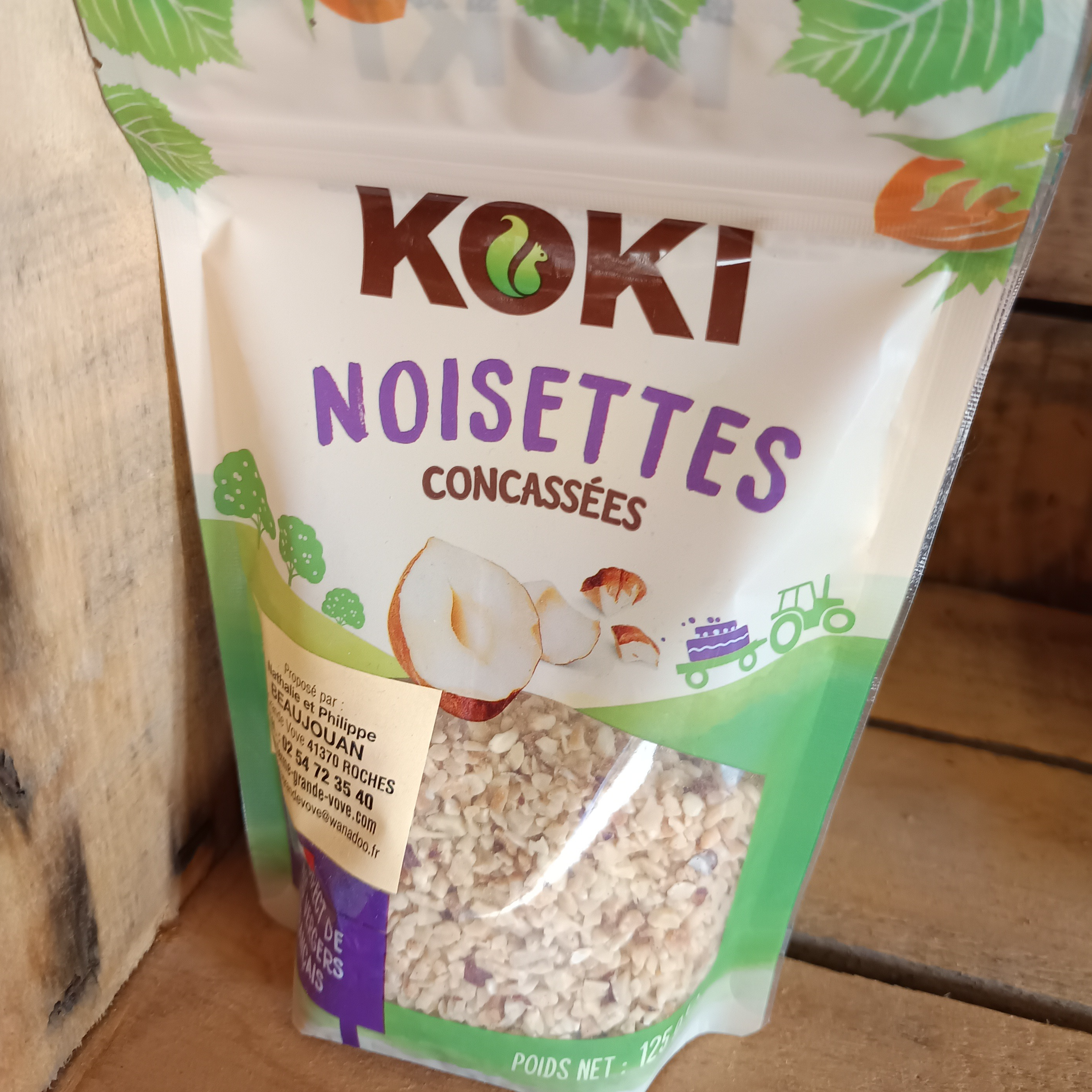 Noisettes concassées (125g.)
