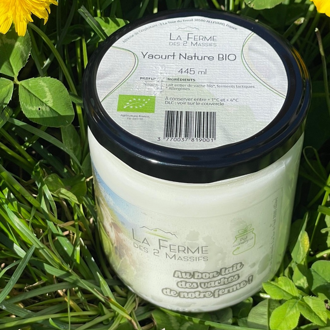 Yaourt nature - dont 0,50€ de consigne - 445ml