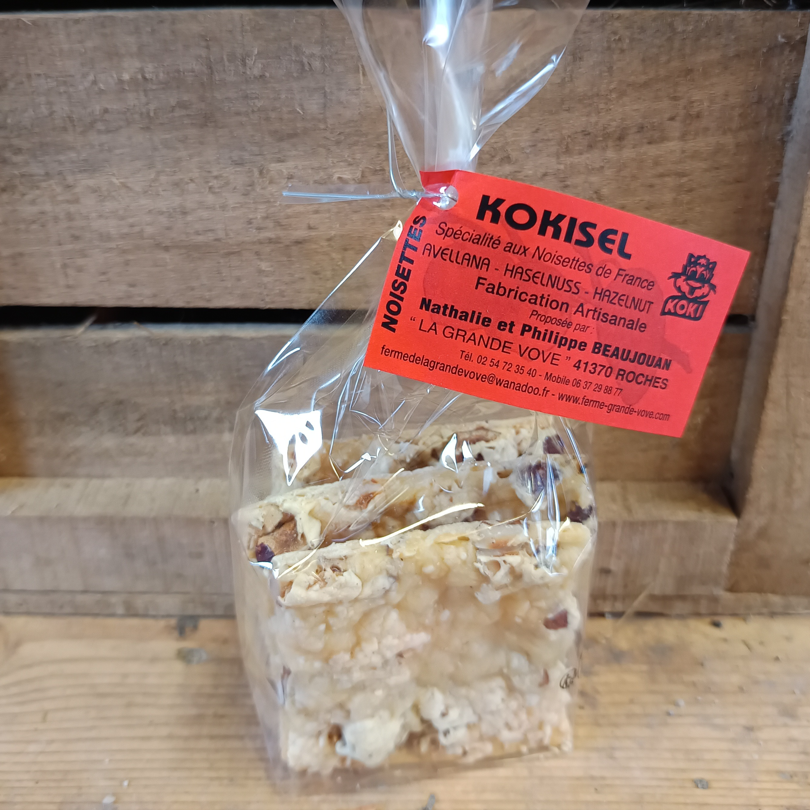 KOKISEL ; crackersaux noisettes (100g.)