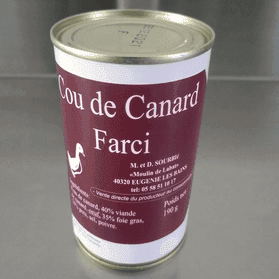 Cou de canard farci - cou farcis 190 gr